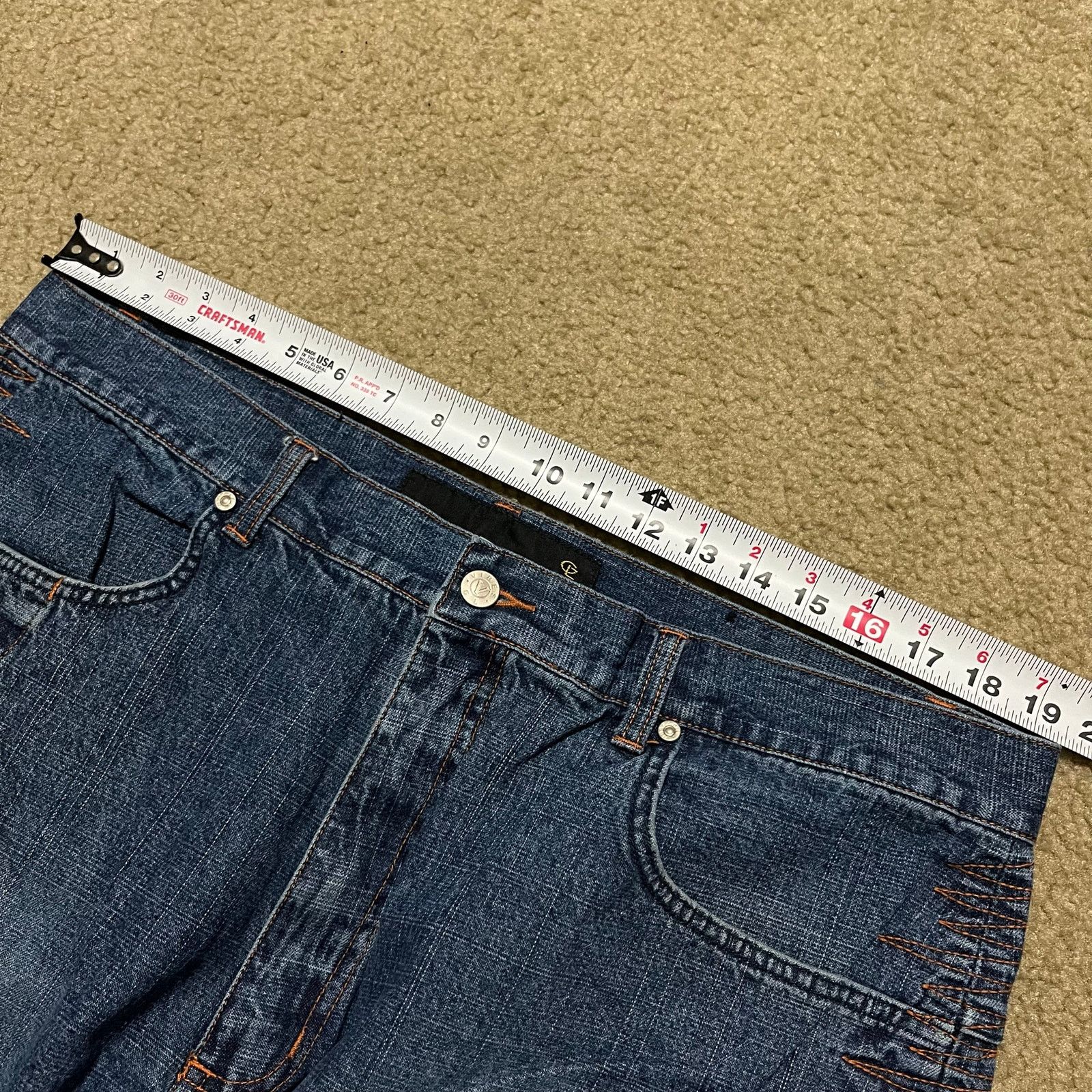 Other Y2K Vibes Gold Label Baggy Skater Embroidered Jeans 40Wx30L Size US 39 - 5 Thumbnail