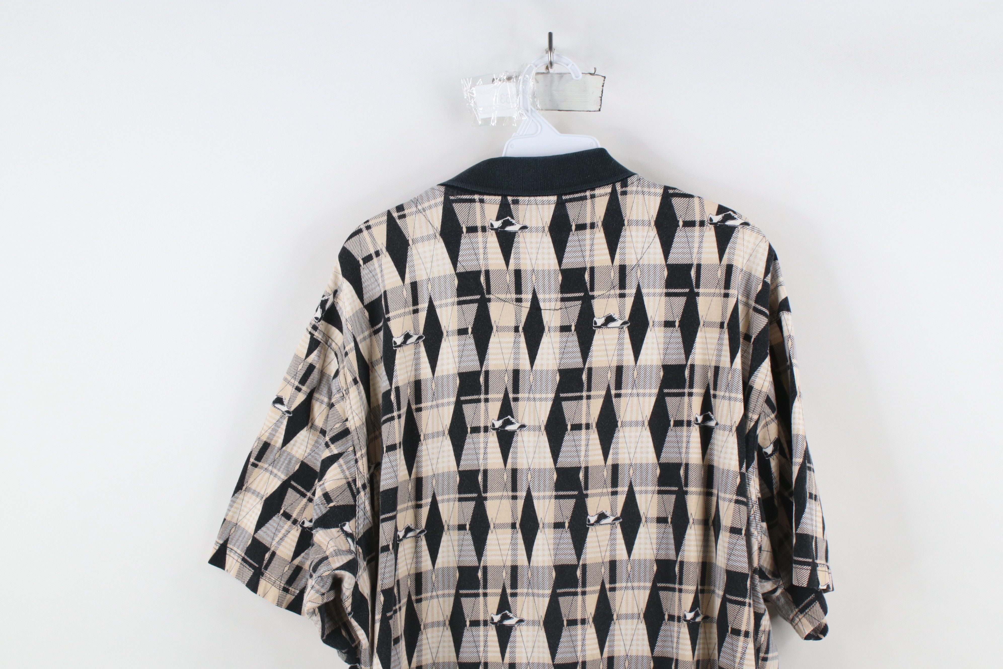 Vintage Vintage 90s Streetwear Plaid All Over Print Golf Polo Shirt Size US XL / EU 56 / 4 - 11 Thumbnail