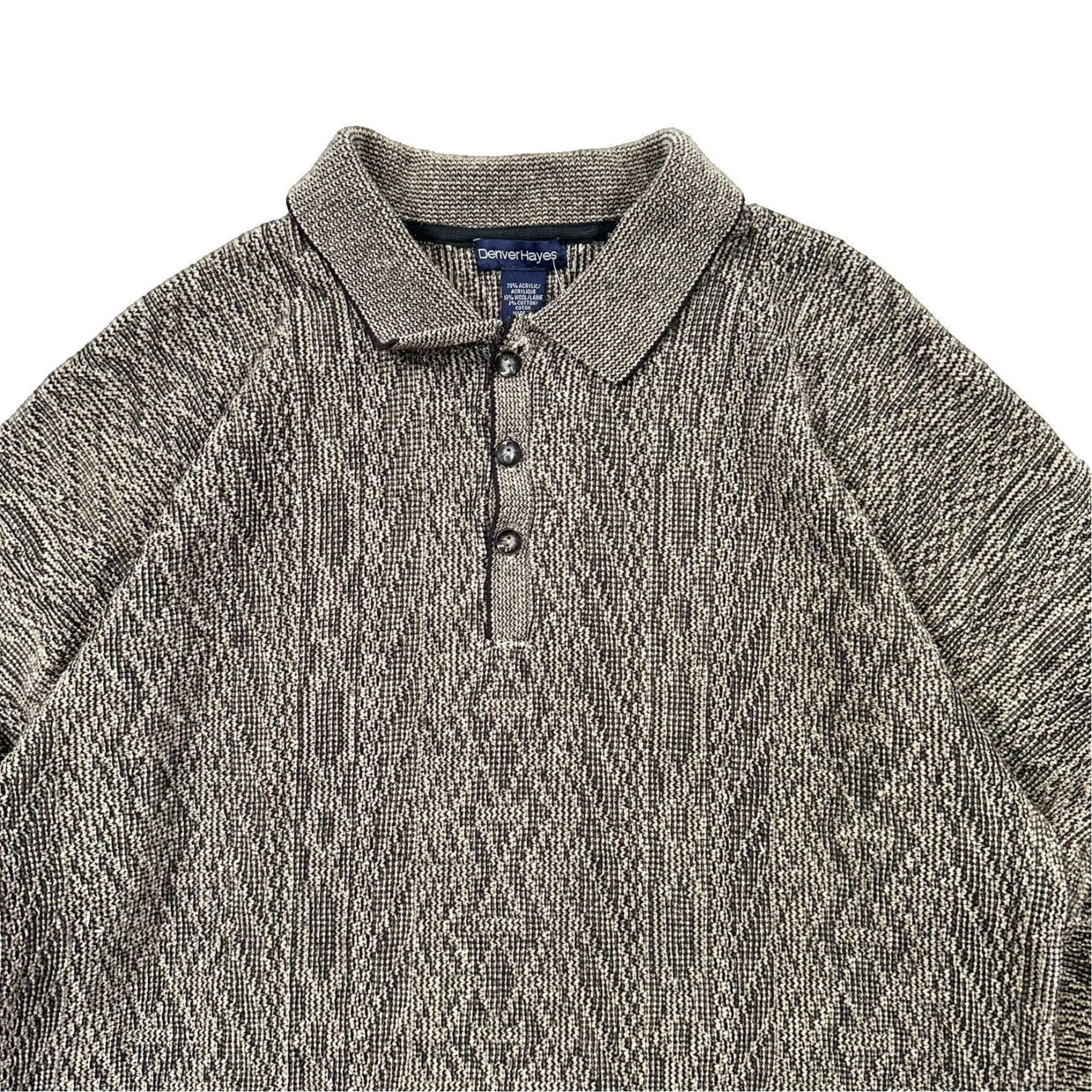Vintage Vintage 90s Big Patterned Long Sleeve Golf Polo Sweater Size US XXL / EU 58 / 5 - 2 Thumbnail