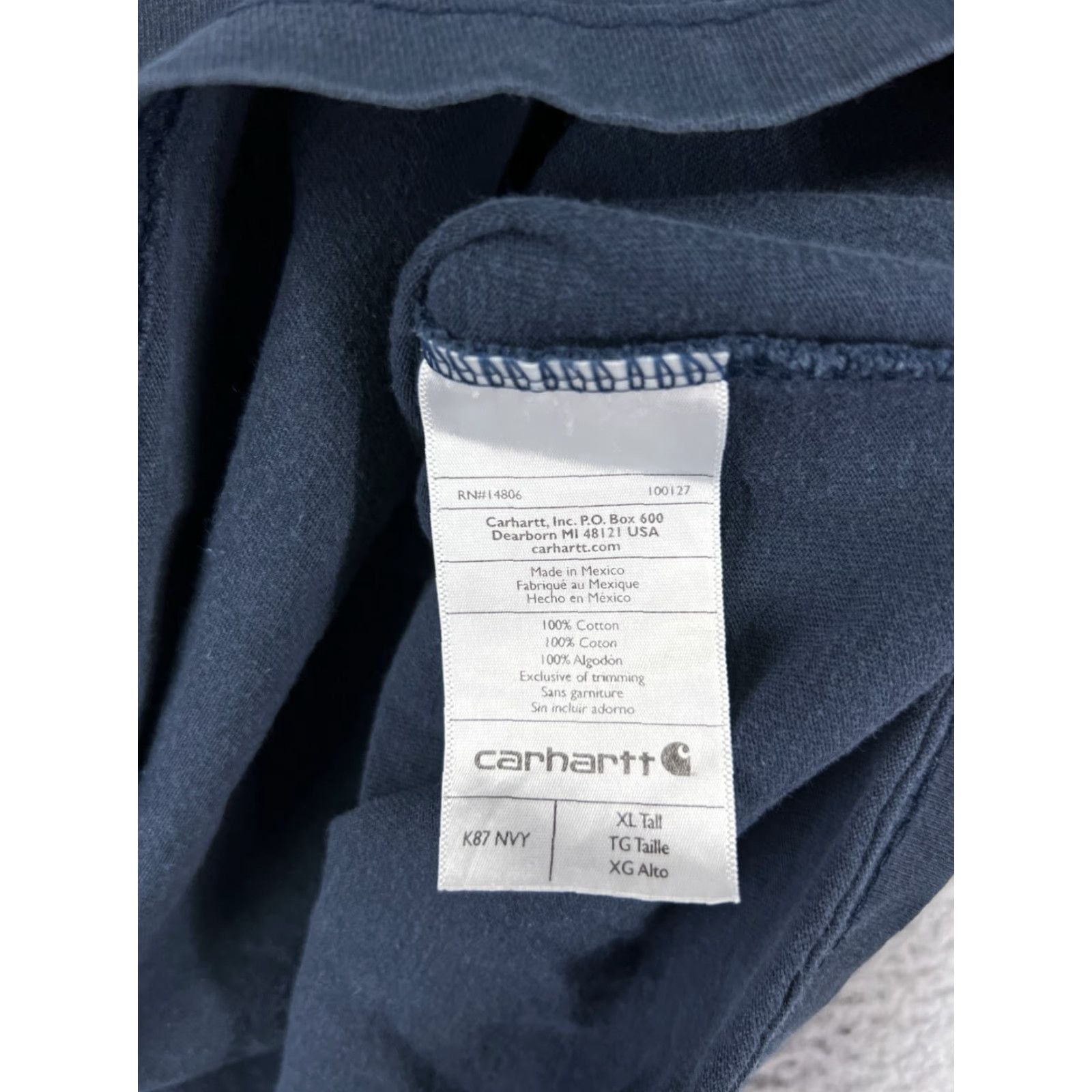 Carhartt Carhartt Shirt Mens XLT Blue Short Sleeve Crew Neck Cotton Jersey Work Classic Size US XL / EU 56 / 4 - 4 Thumbnail