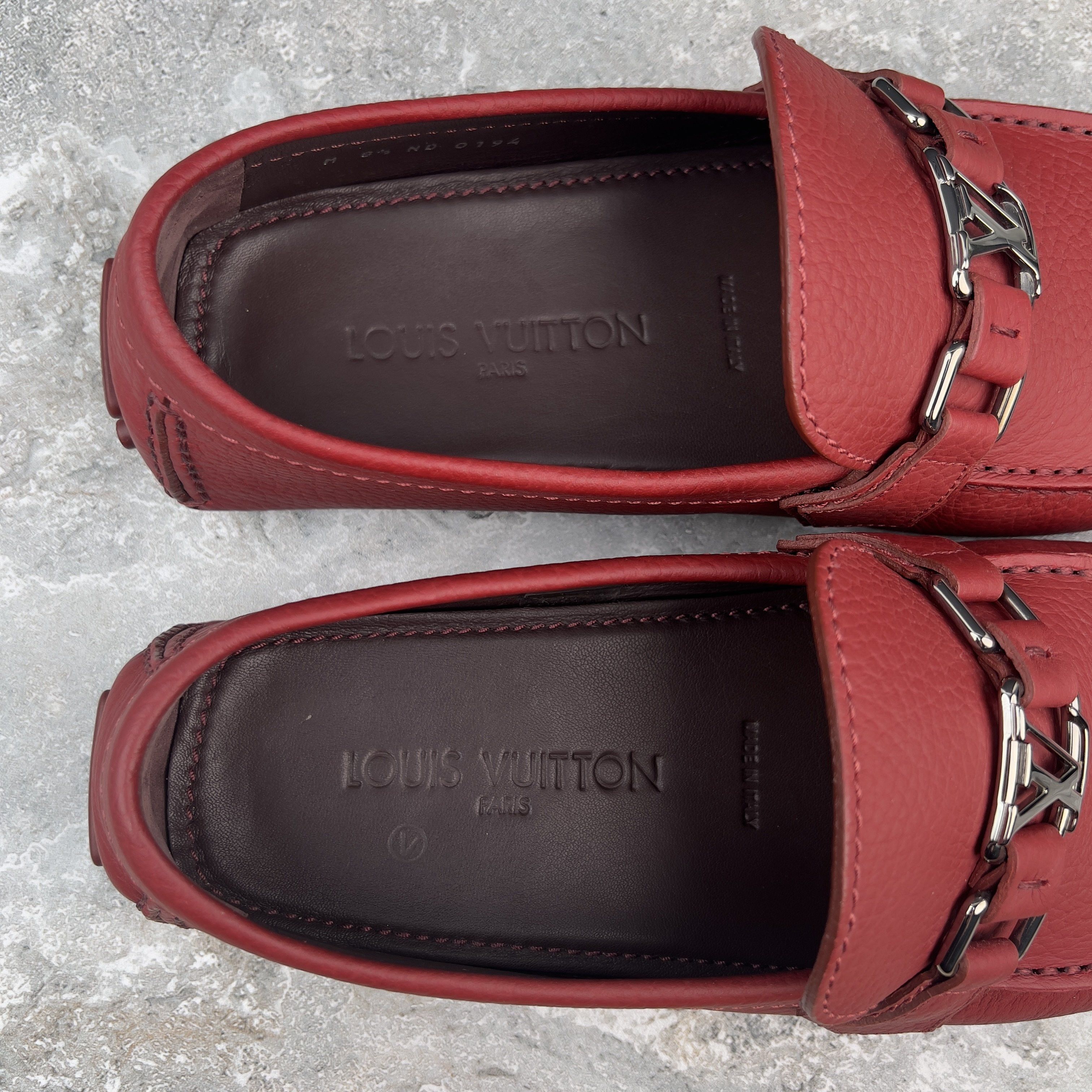 Louis Vuitton Hockenheim Driving Moccasin Grain Leather Size US 9.5 / EU 42-43 - 10 Thumbnail