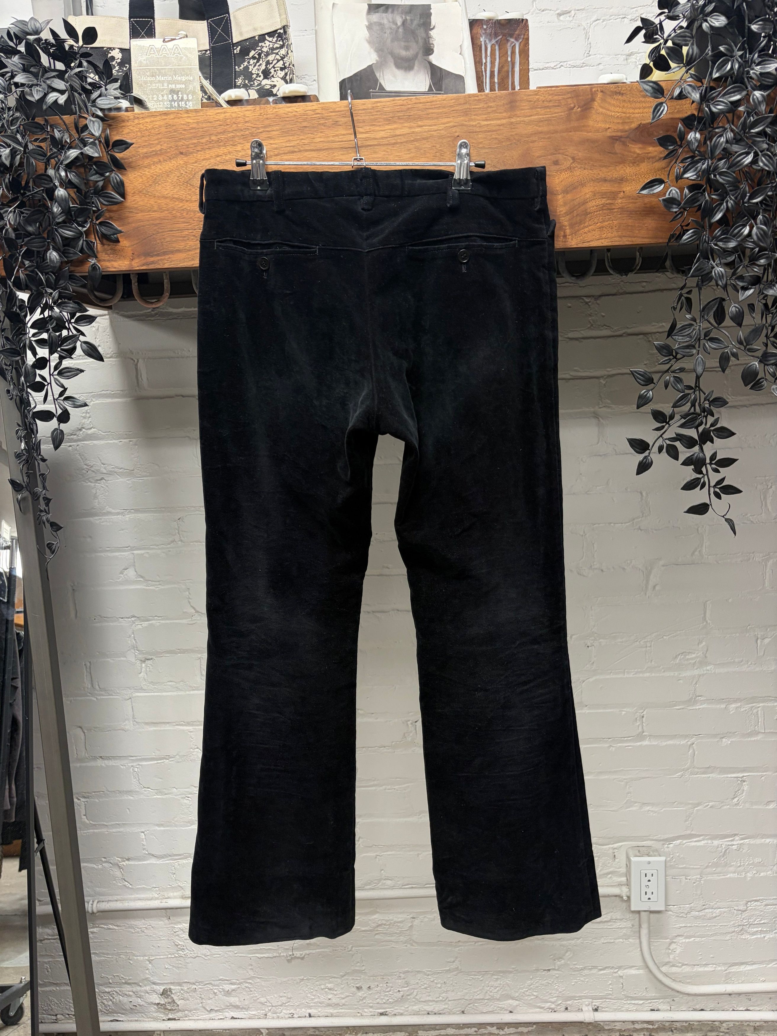 Other Katharine Hamnett Black Velvet Flared Leg Trousers Size US 32 / EU 48 - 3 Thumbnail