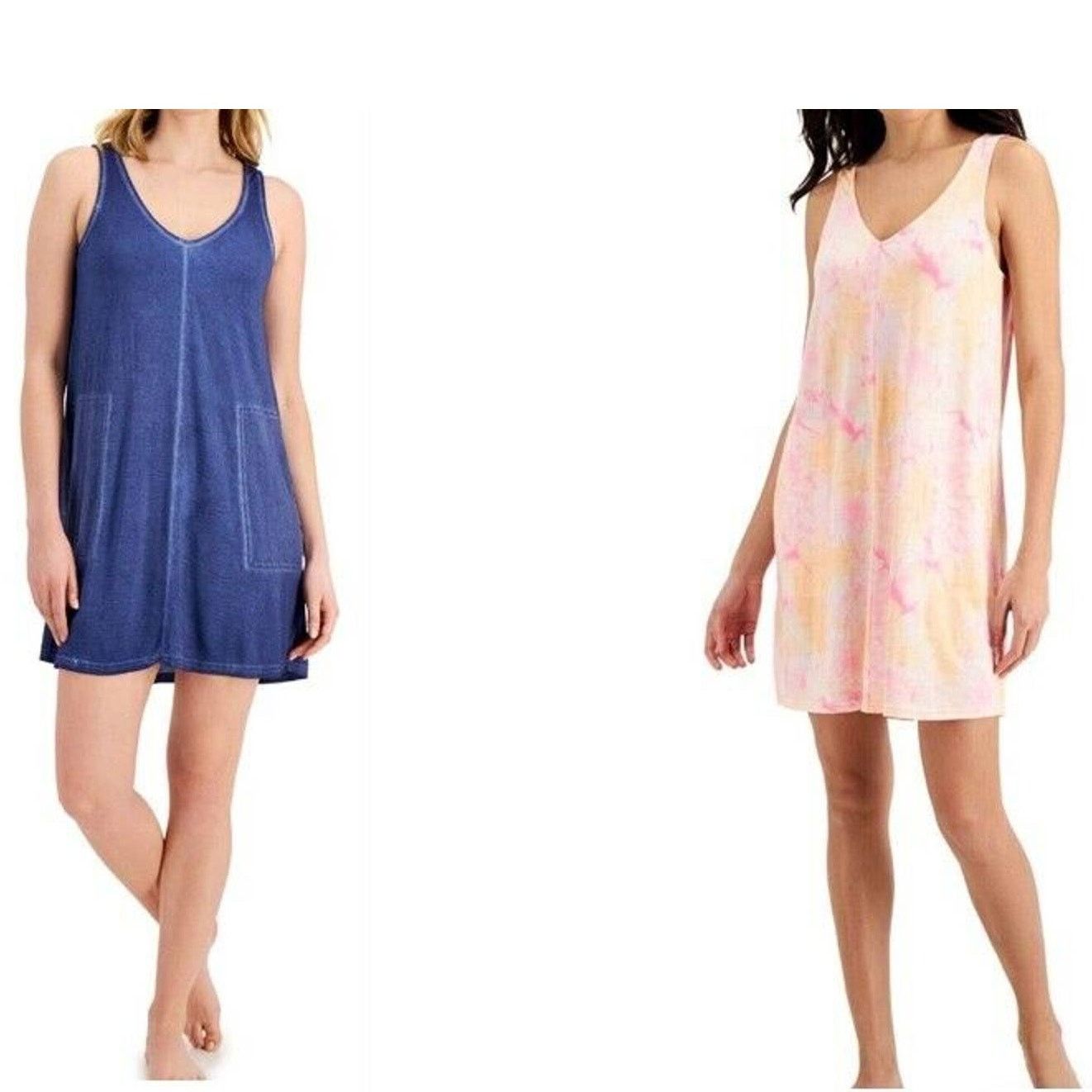 Other JENNI Washed Tank Chemise Nightgown LOT 2 Tie Dye SMALL $73 Size ONE SIZE - 2 Thumbnail