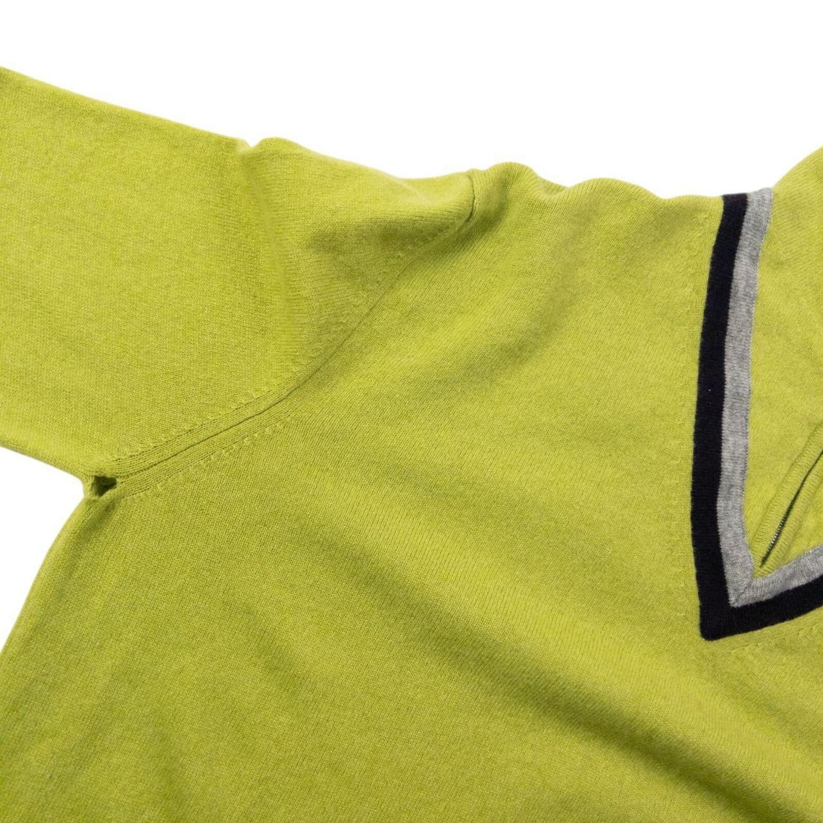 Hermes Vintage 90s Hermès Q Zip Cashmere Jumper Size XL Size US M / EU 48-50 / 2 - 5 Thumbnail