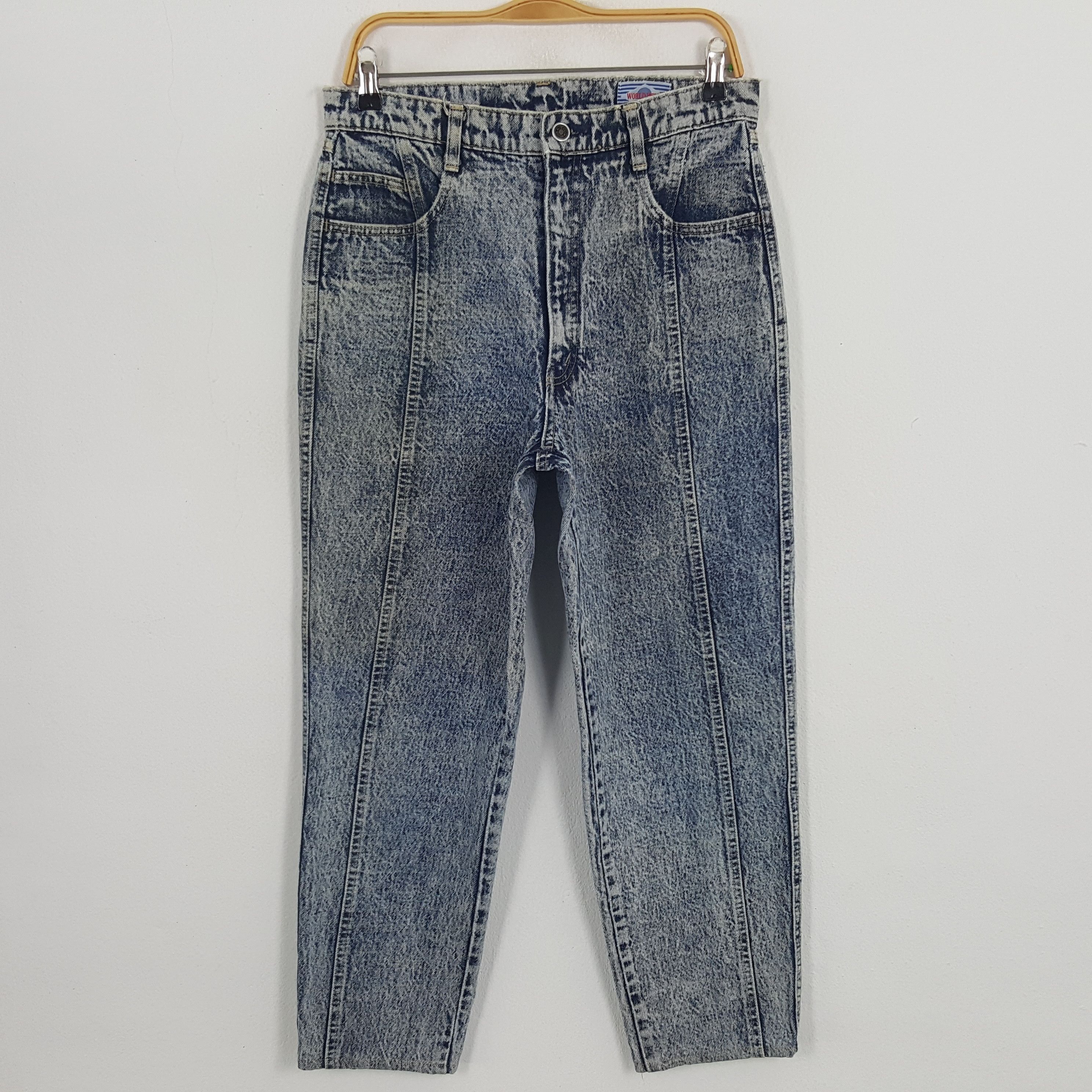 Vintage World Wide Acid Wash Denim Jeans