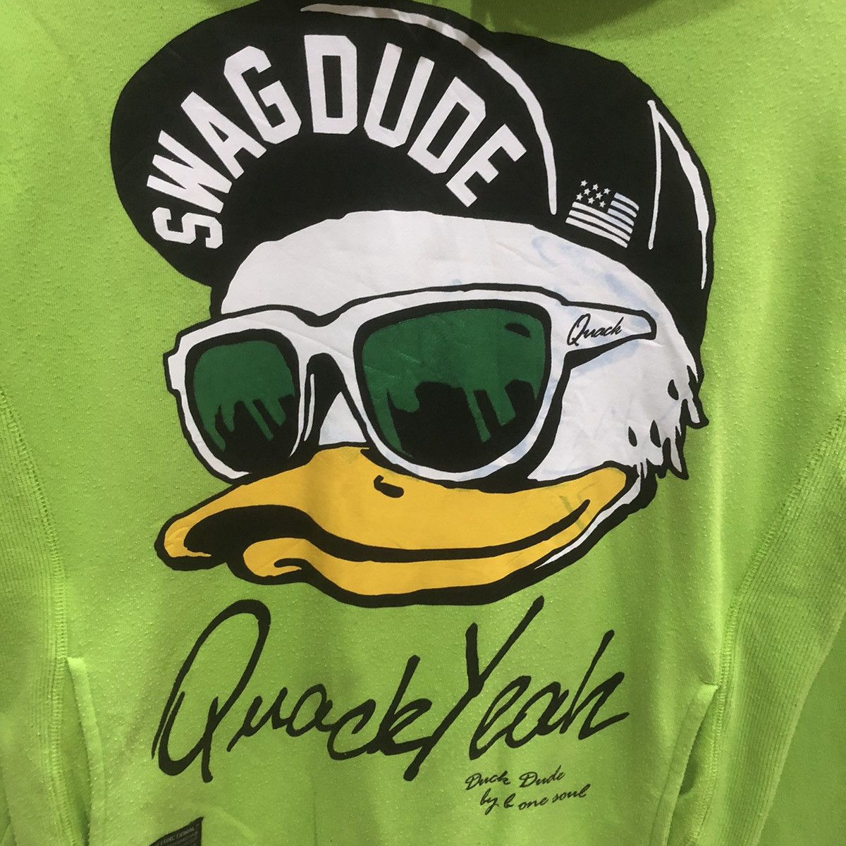 Duck Head × Japanese Brand Duck Swag Dude Quacky Yeah Big Logo Sweatshirt Hodie Size US M / EU 48-50 / 2 - 2 Thumbnail