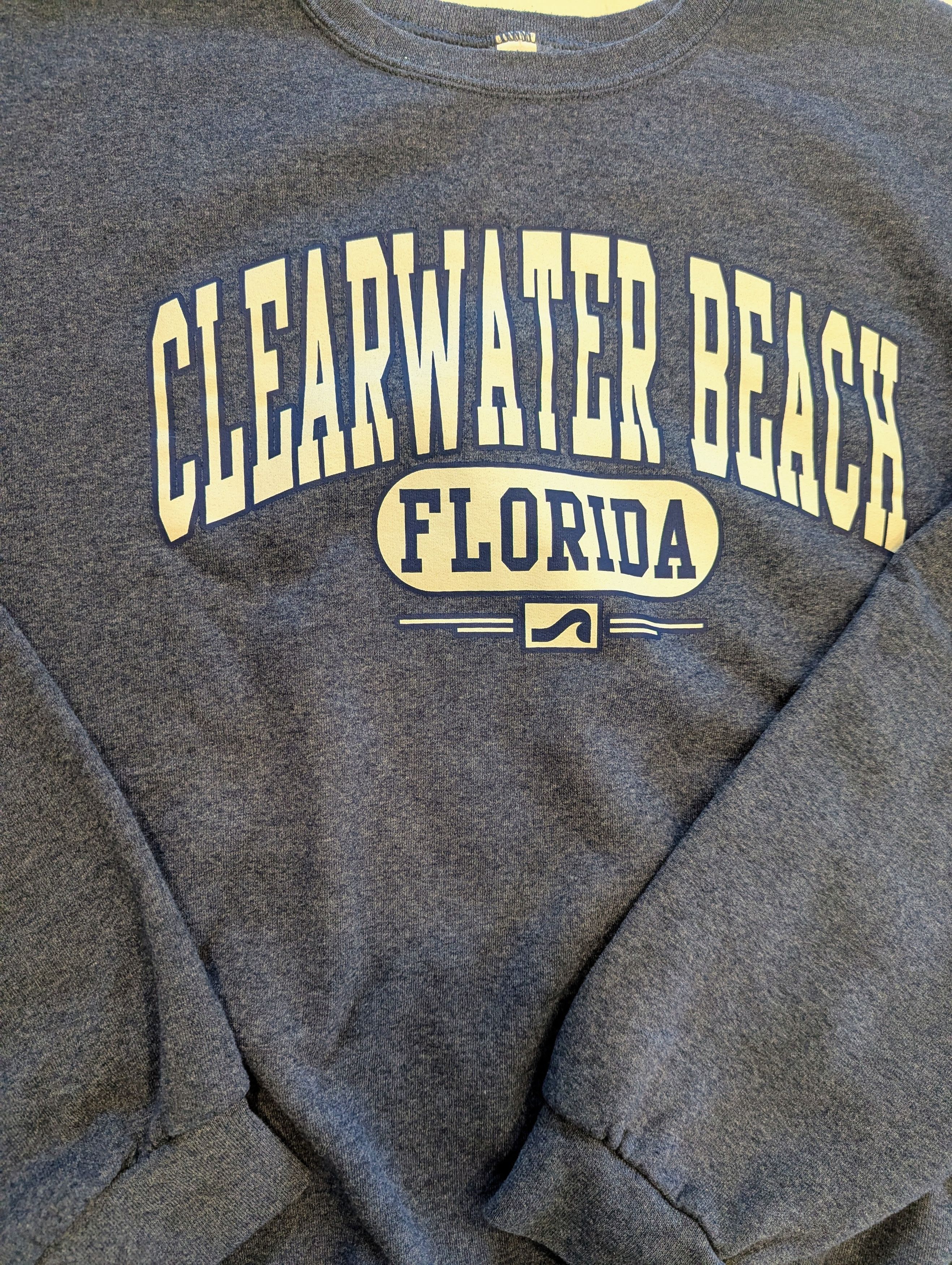 Jerzees Vintage 2001 Clearwater Beach Navy Crewneck Sweatshirt 2XL Size US XXL / EU 58 / 5 - 3 Thumbnail