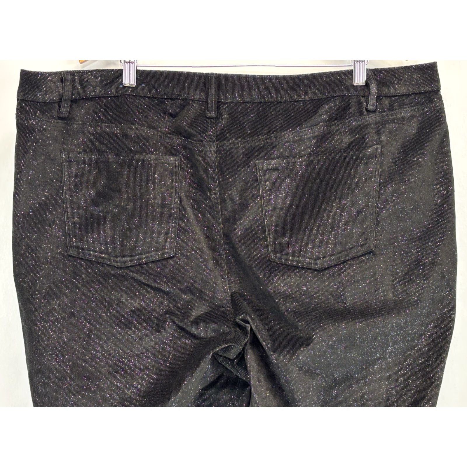 Talbots Talbots Pants Slim Ankle Corduroy Women’s 24W Plus Black Metallic Sparkle Size 42" / US 20 - 4 Thumbnail