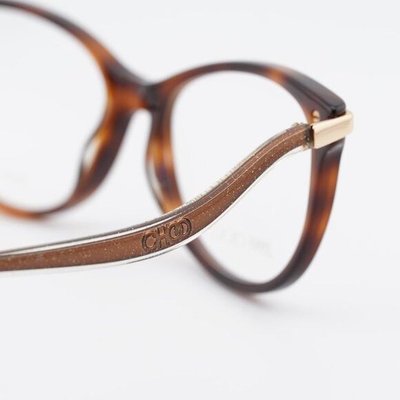 Jimmy Choo Jimmy Choo JC258 0086 00 Eyeglasses Havana/Gold 54mm Cat Eye Size ONE SIZE - 5 Thumbnail