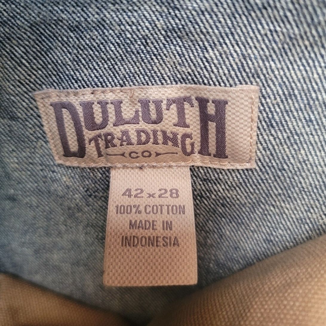 Duluth Trading Company Duluth Trading Co Men's Dark Blue Denim Jeans - Size 42x28 Size US 42 / EU 58 - 4 Thumbnail