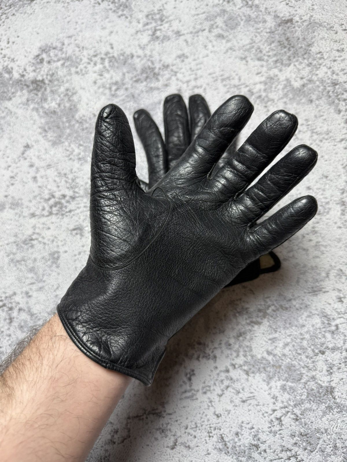 Jean Paul Gaultier Rare Jean Paul Gaultier Leather Gloves Black Men Vintage Size ONE SIZE - 2 Thumbnail