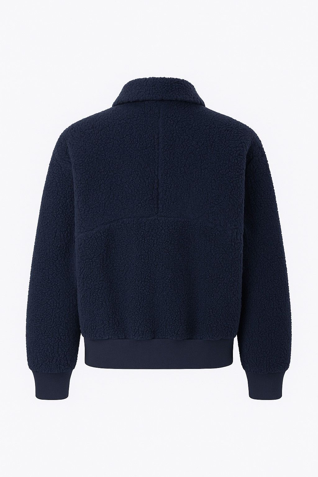 Uniqlo Uniqlo U Navy Fleece Zip Jacket Modern Minimalist Streetwear Size US M / EU 48-50 / 2 - 2 Thumbnail