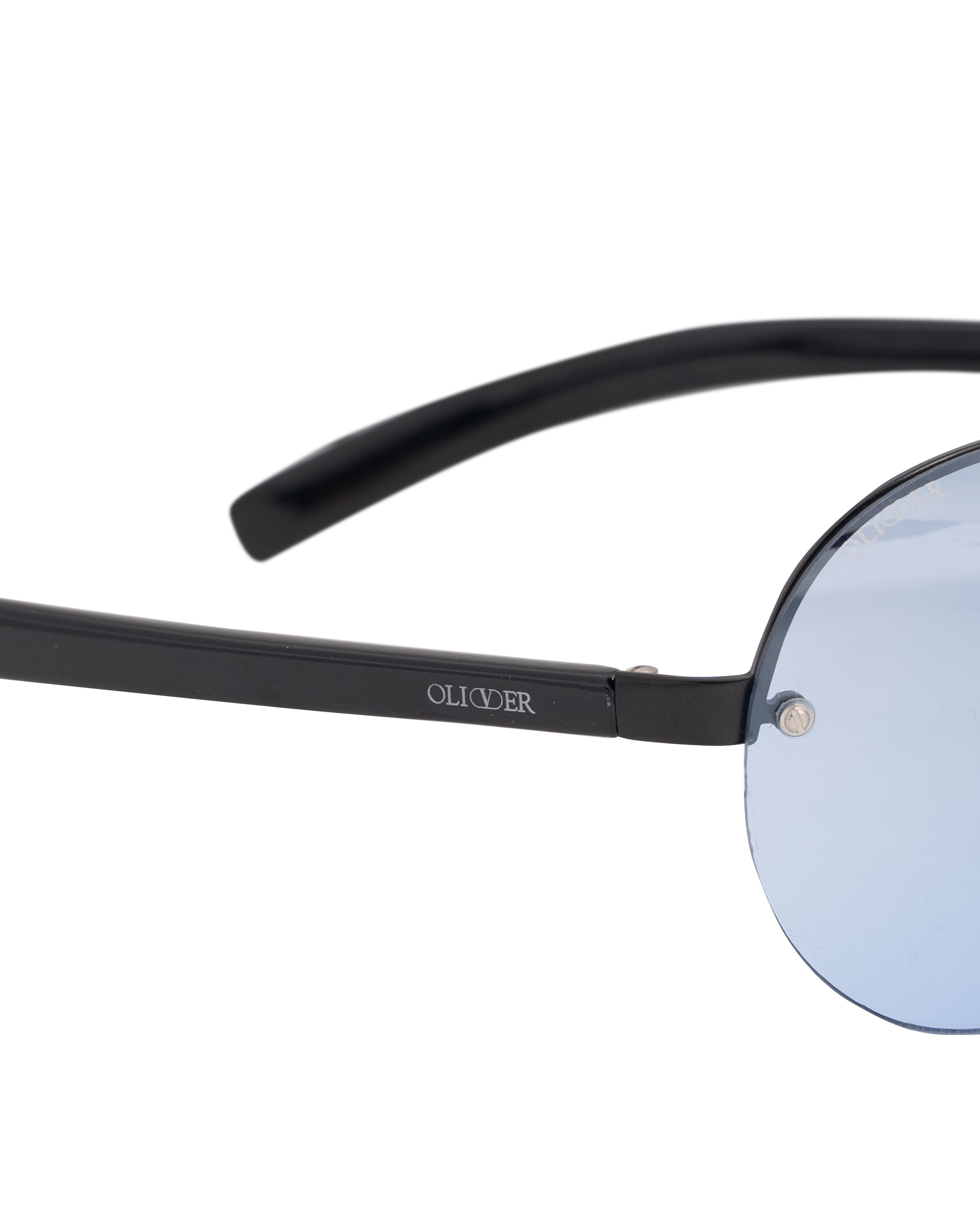Valentino Oliver by Valentino '90s Blue Oversize Rimless Sunglasses Size ONE SIZE - 2 Thumbnail