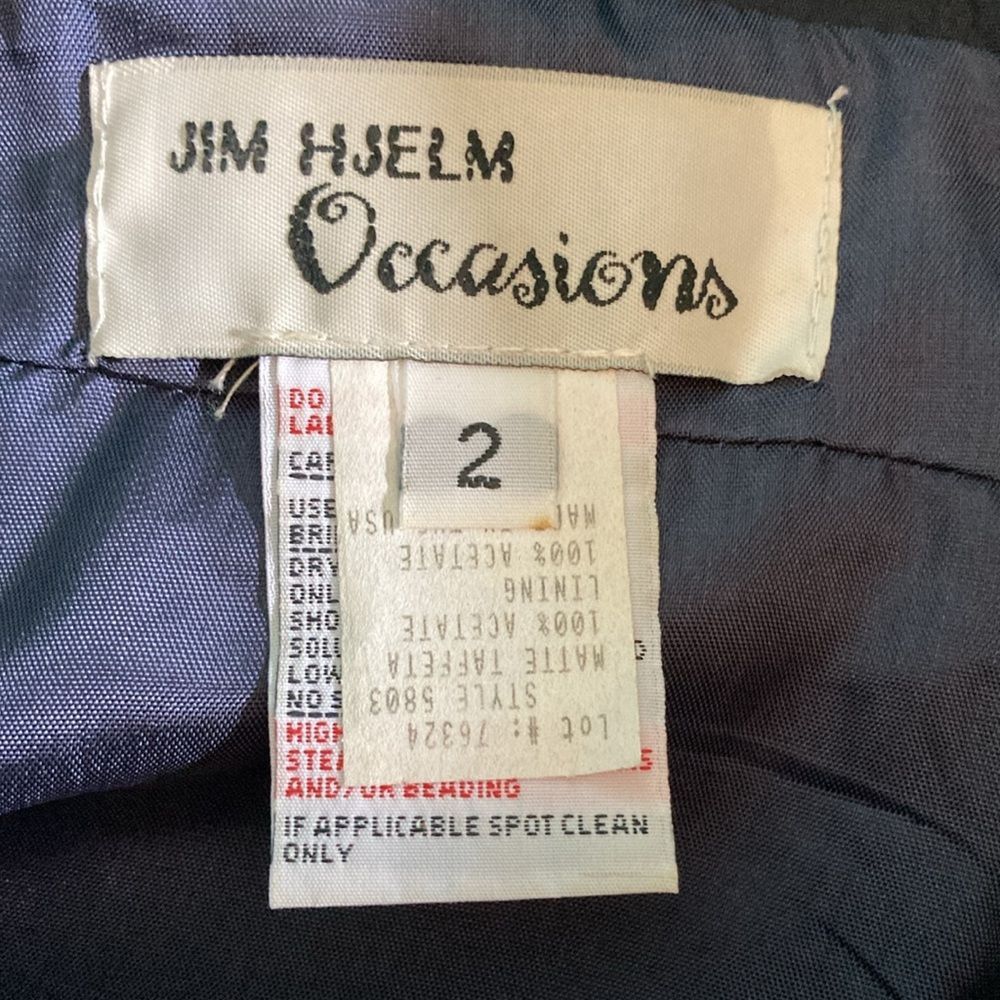 Vintage Jim Hjelm Occasions Vintage Event Dress Size 2 /XS Black Taf Size XS / US 0-2 / IT 36-38 - 2 Thumbnail