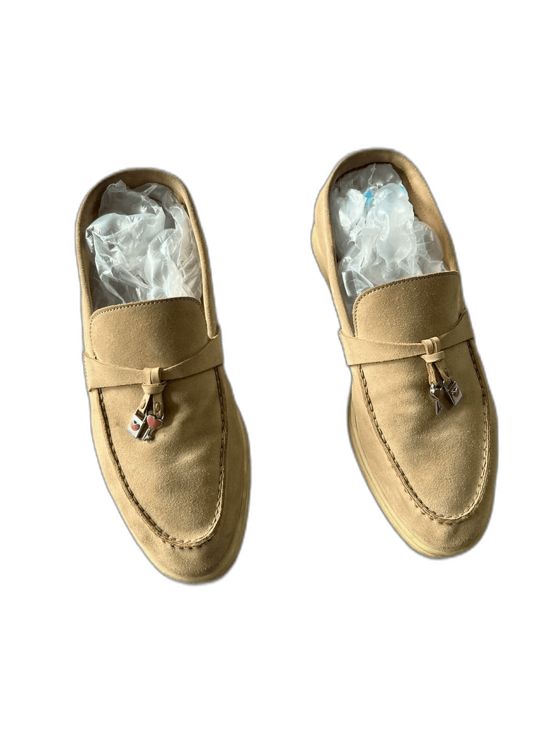 Ermenegildo Zegna Loro Piana Khaki Lock Slip-On Shoes Size US 6 / IT 36 - 1 Thumbnail