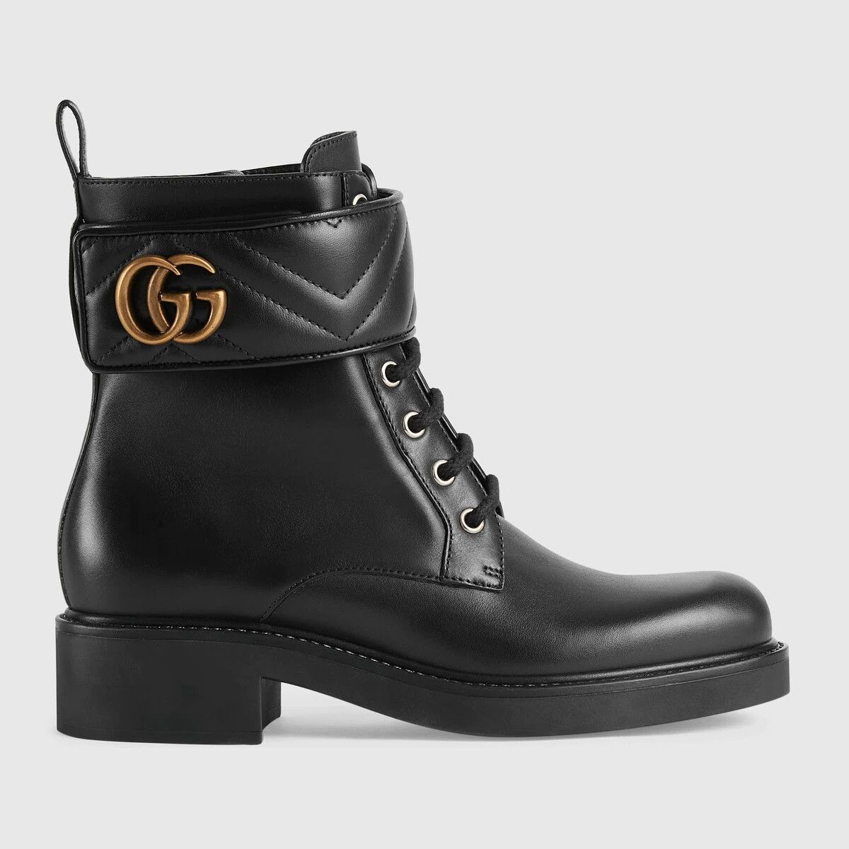 Gucci o1s1wg110425 Women's Ankle Boots With Double G in Black Size US 9 / IT 39 - 1 Thumbnail
