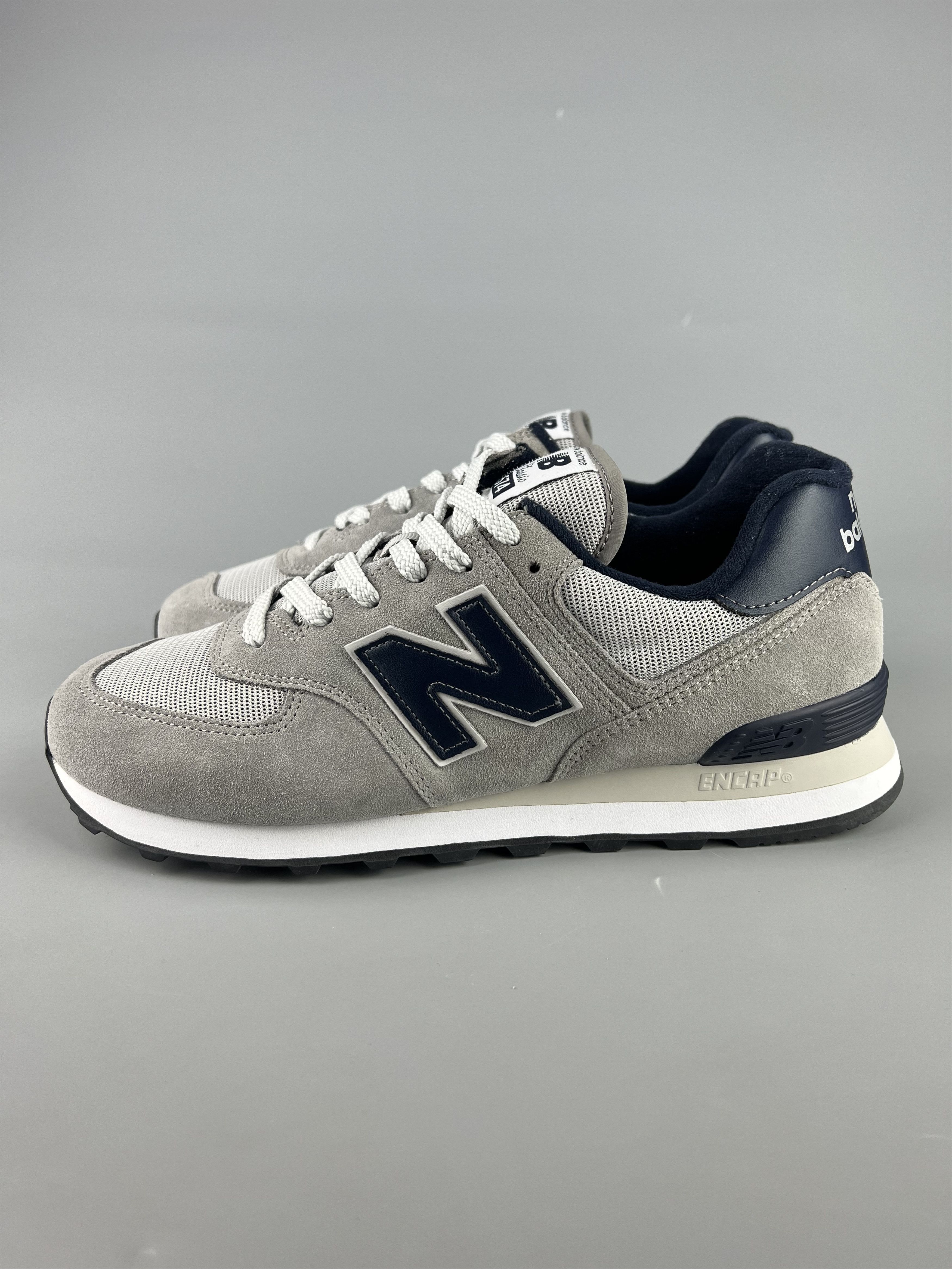 New Balance New Balance 574 Gray Navy Blue Men s Sneakers US10.5 Grailed