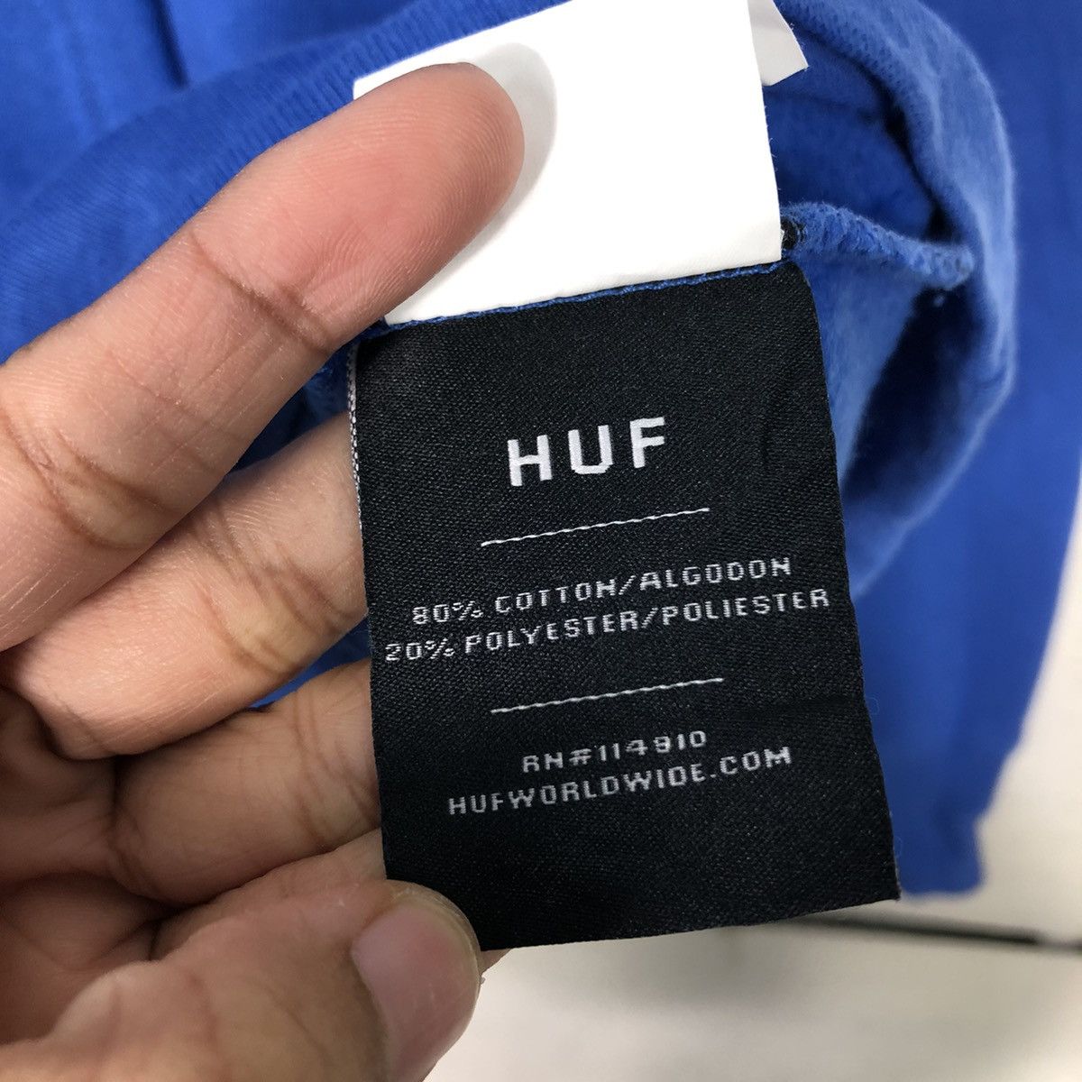 Japanese Brand 📌Rich Blue Vintagr Hoodie Pull Over HUF Big Logo Design Size US S / EU 44-46 / 1 - 20 Thumbnail