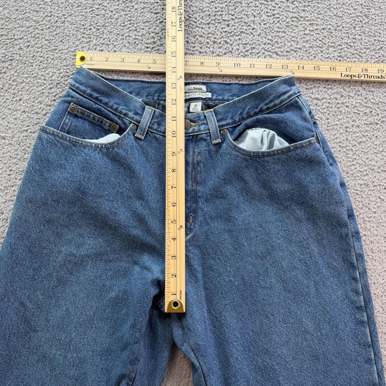 L.L. Bean LL Bean Relaxed Fit Jeans Womens 10 Pet Wash Denim Mom Jeans Size 32" / US 10 / IT 46 - 3 Thumbnail