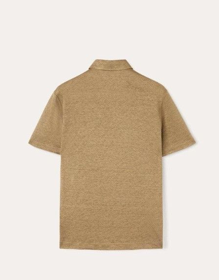 Loro Piana o1w1db10725 FAI1314 Linen Polo Shirt in Brown Size US XL / EU 56 / 4 - 2 Thumbnail