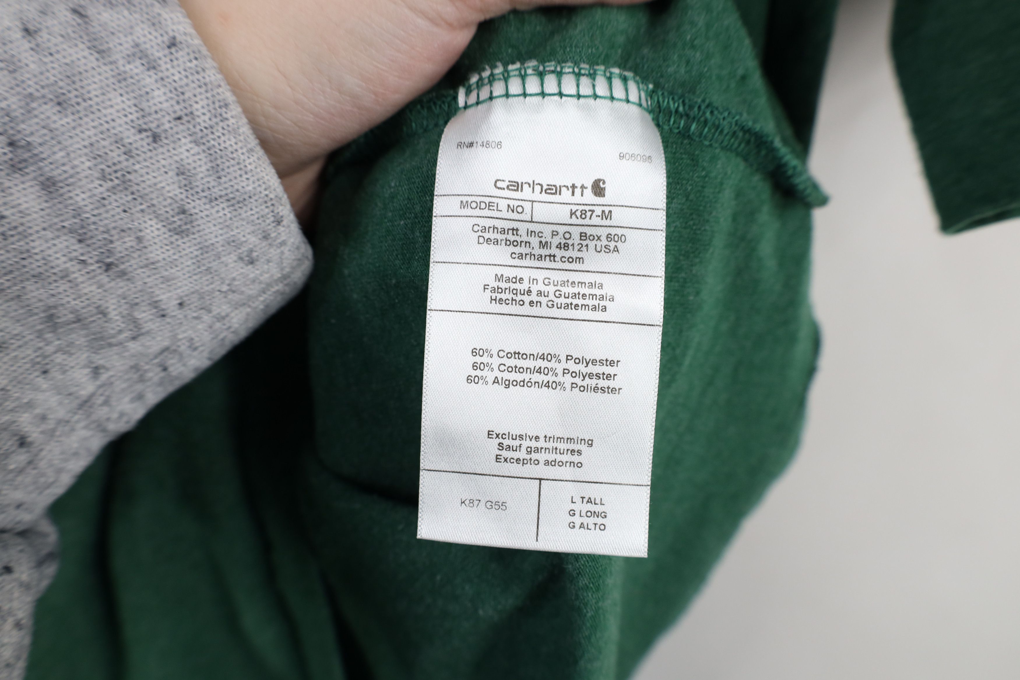 Carhartt × Vintage Vintage Y2K Carhartt Fit Heavyweight Pocket T-Shirt Green Size US L / EU 52-54 / 3 - 11 Thumbnail