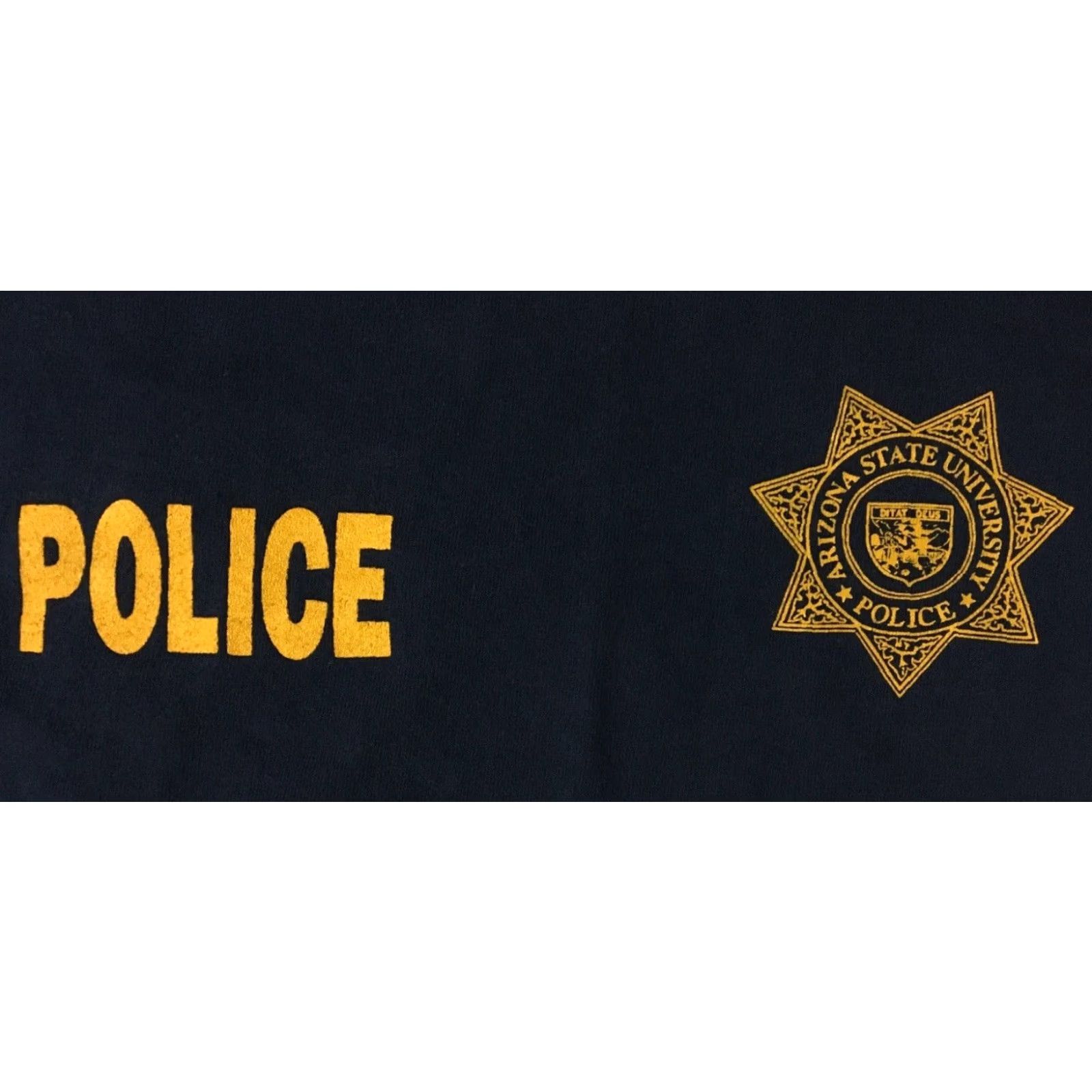Vintage Vtg 90s ASU Police Faded Shirt M Arizona School Officer Cop Military Army Grunge Shirt Mens Navy Blue Graphic Tee Size US M / EU 48-50 / 2 - 3 Thumbnail