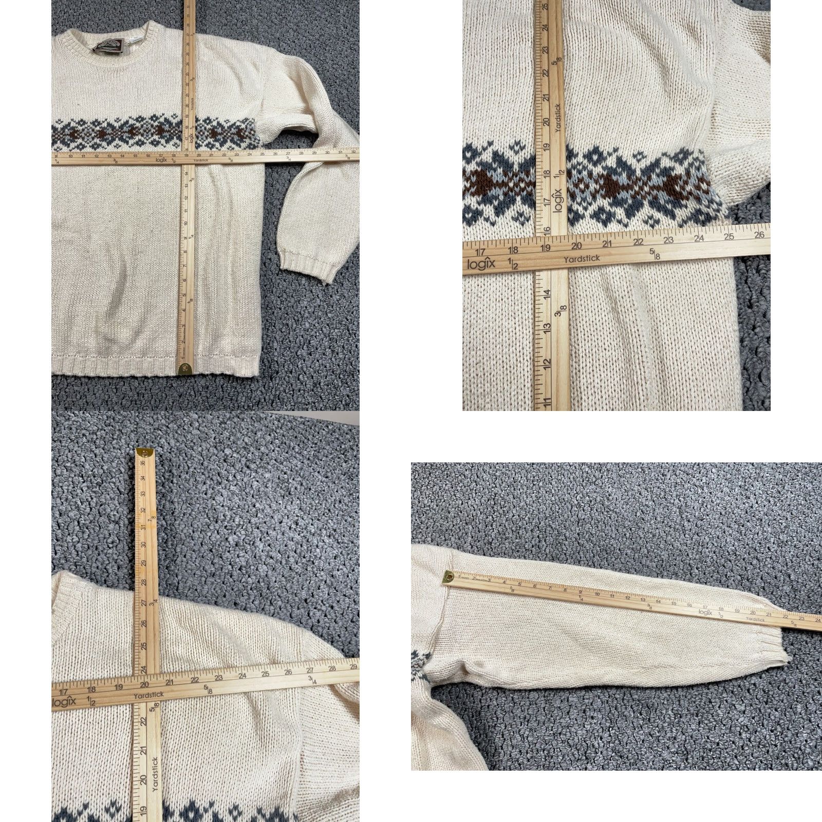 Vintage VINTAGE Icelandic Pattern Sweater Shirt Adult XL Ivory Geometric 90s Retro Mens XL Size US XL / EU 56 / 4 - 8 Thumbnail