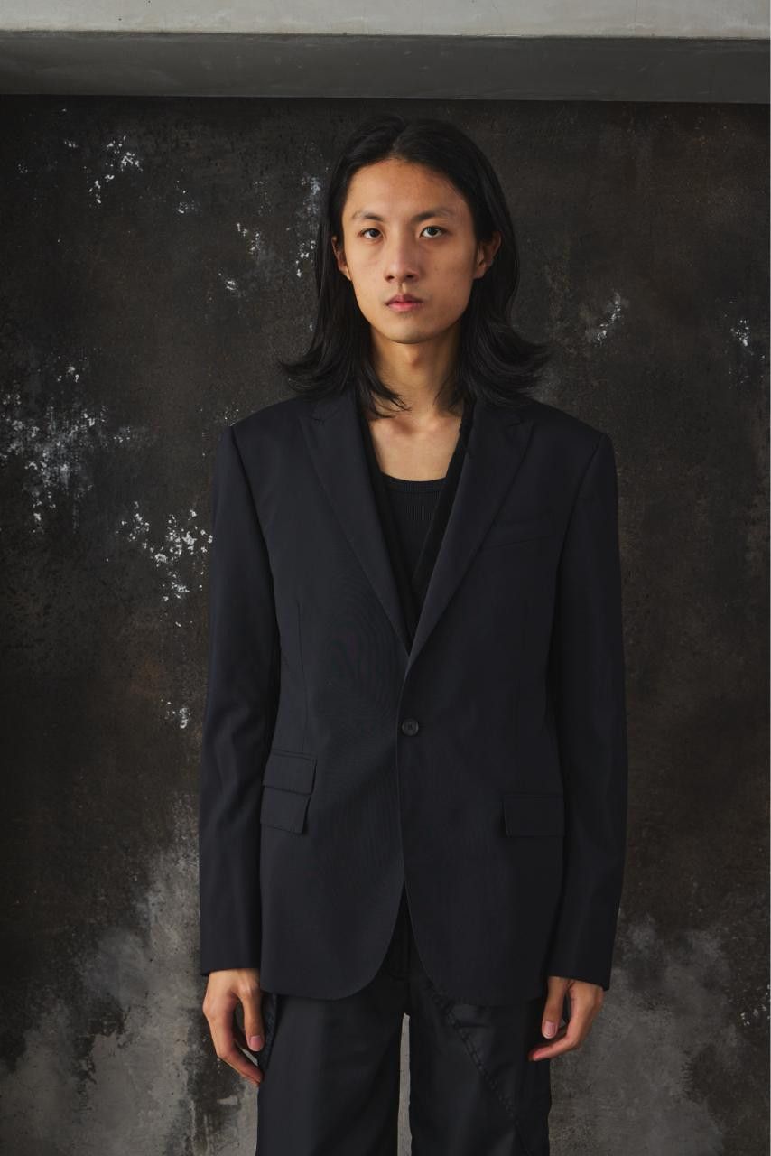 Les Hommes Les Hommes Wool Notch Lapels Suit Jacket Size 44R - 2 Thumbnail