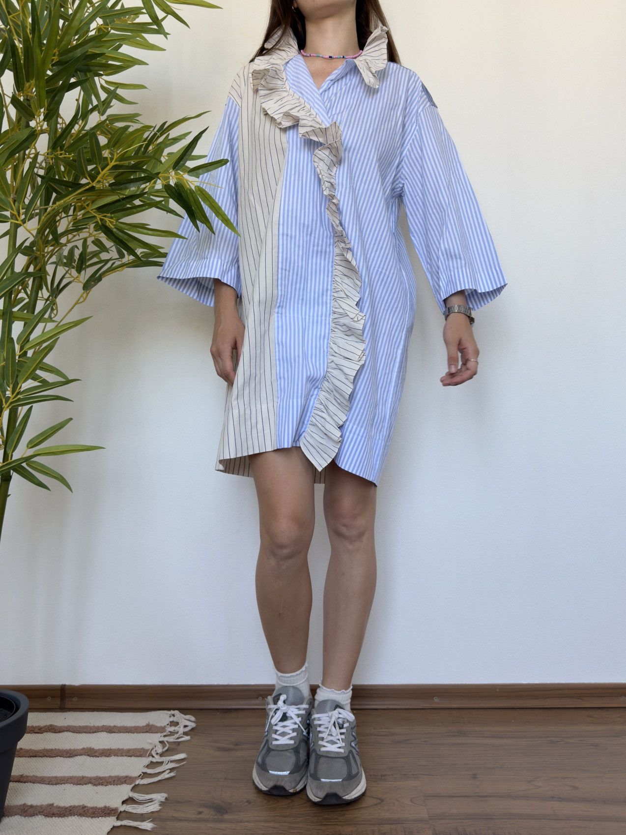 Sandro VINTAGE SANDRO RUSHES SHIRT STYLE MINI DRESS Size M / US 6-8 / IT 42-44 - 7 Thumbnail