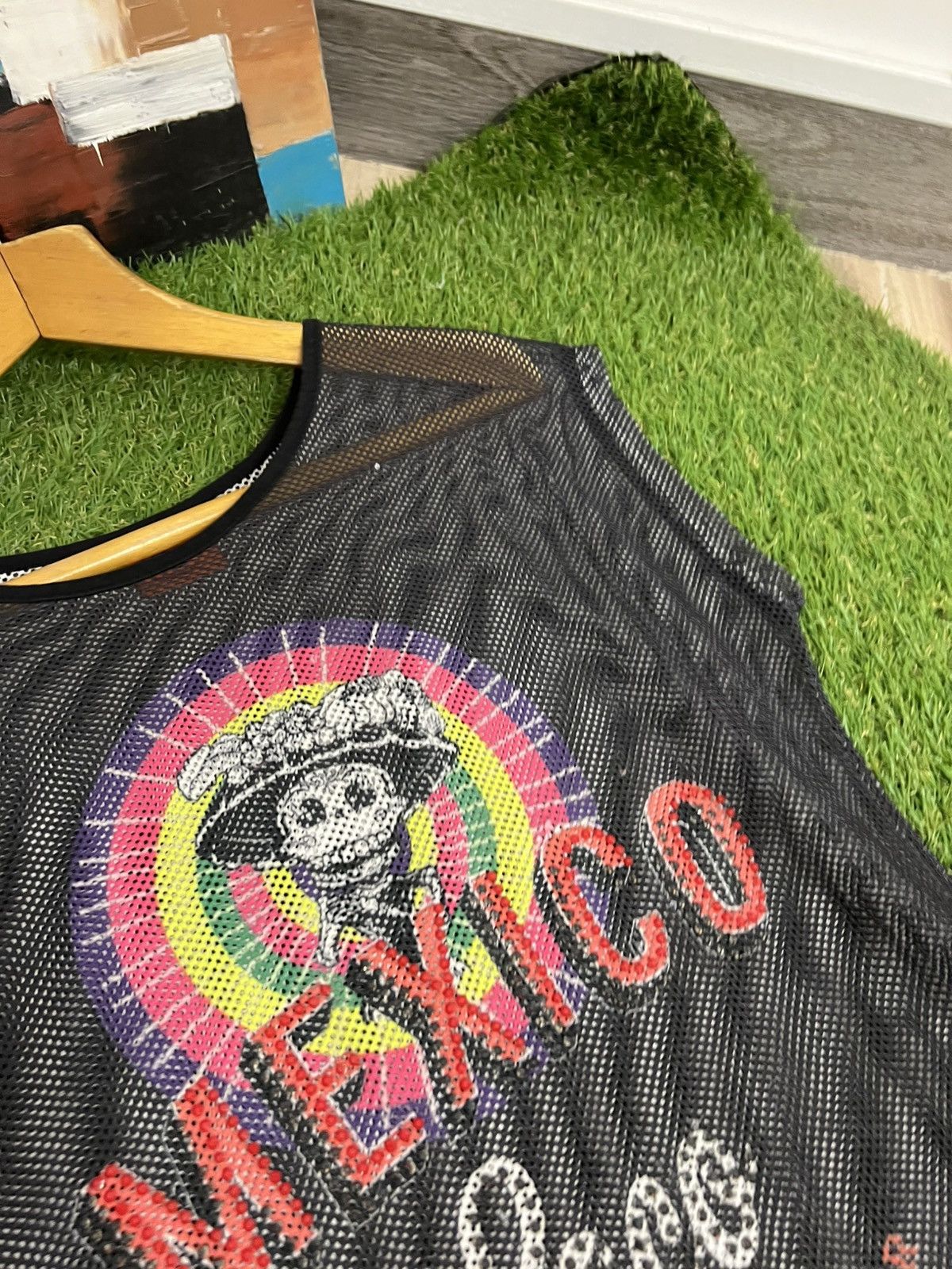 If Six Was Nine Y2K Vintage Mesh Tank Top Sleeveless Shirt Size US M / EU 48-50 / 2 - 3 Thumbnail