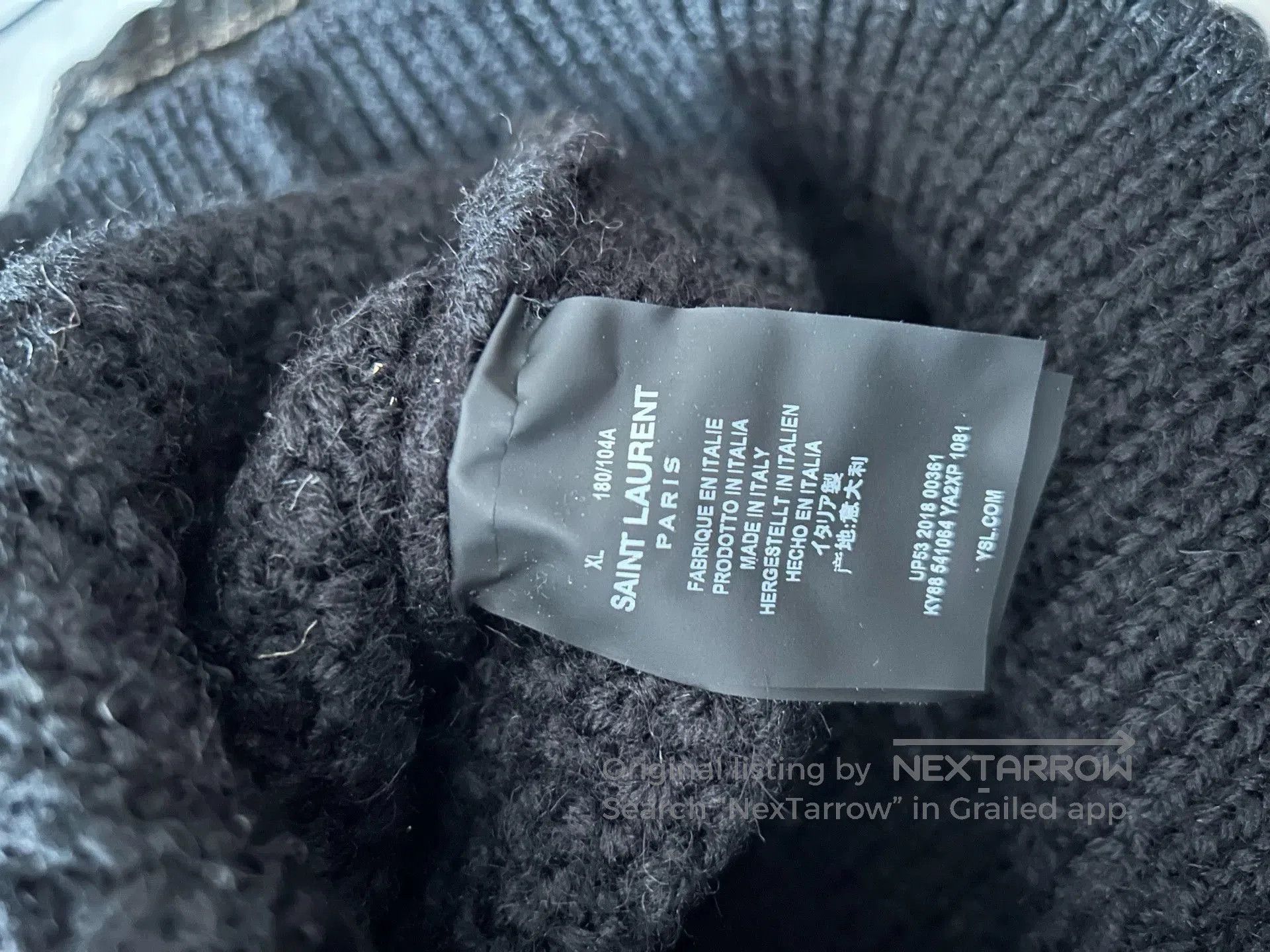Saint Laurent Paris Saint Laurent Paris Black silver Fried Dough Twists rope sw Size US XL / EU 56 / 4 - 4 Thumbnail