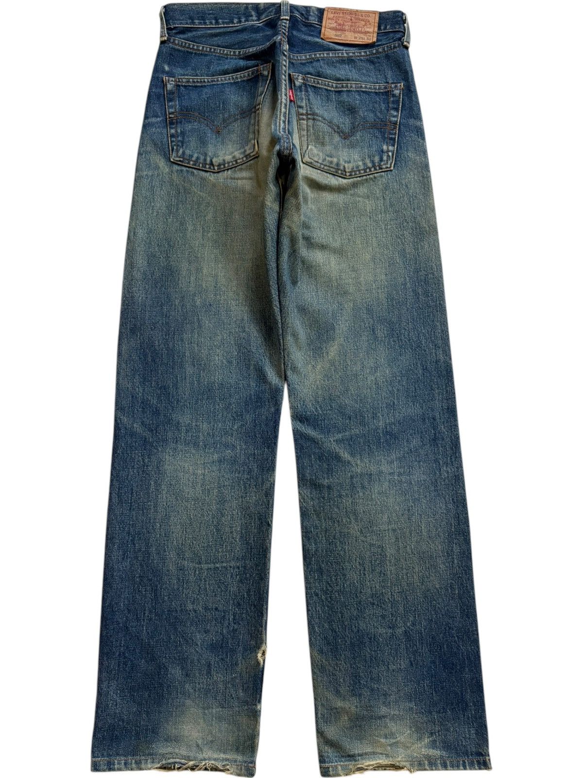 Levi's Vintage 80s Levis 502 Big E Mud Wash Loose Selvedge Jeans Size US 29 - 3 Thumbnail