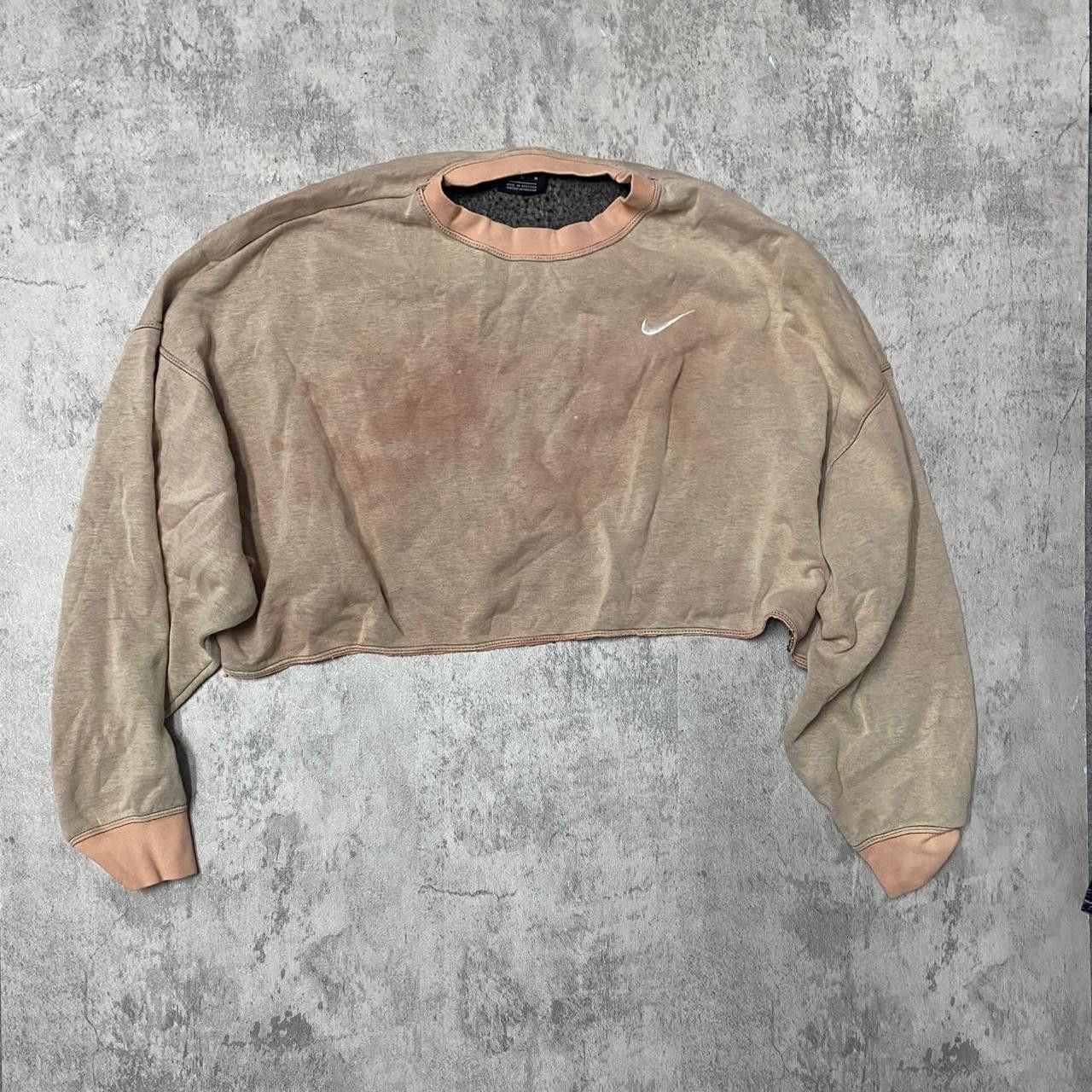 Nike Nike pink and cream cropped sweatshirt Size ONE SIZE - 1 Thumbnail
