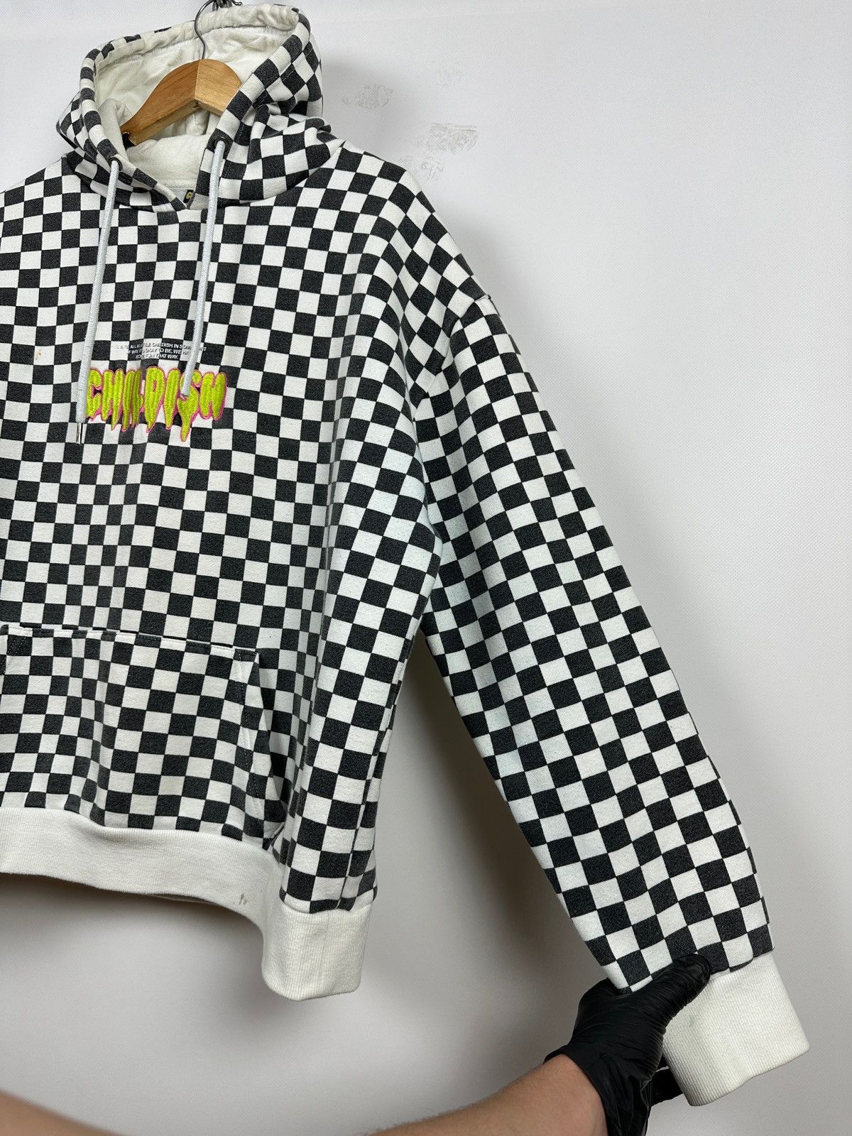 Vintage Childish Checkered Oversized Skateboard Hoodie Size US L / EU 52-54 / 3 - 18 Thumbnail
