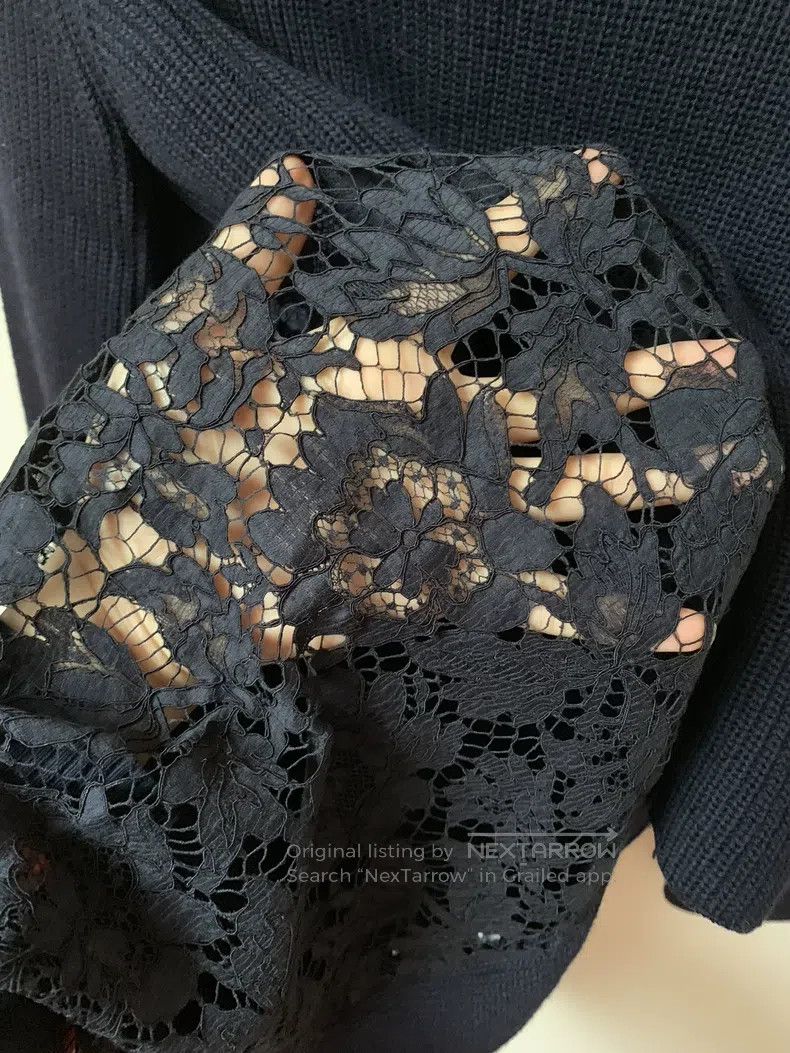 Valentino Valentino Lace patchwork thick sweater Size S / US 4 / IT 40 - 7 Thumbnail