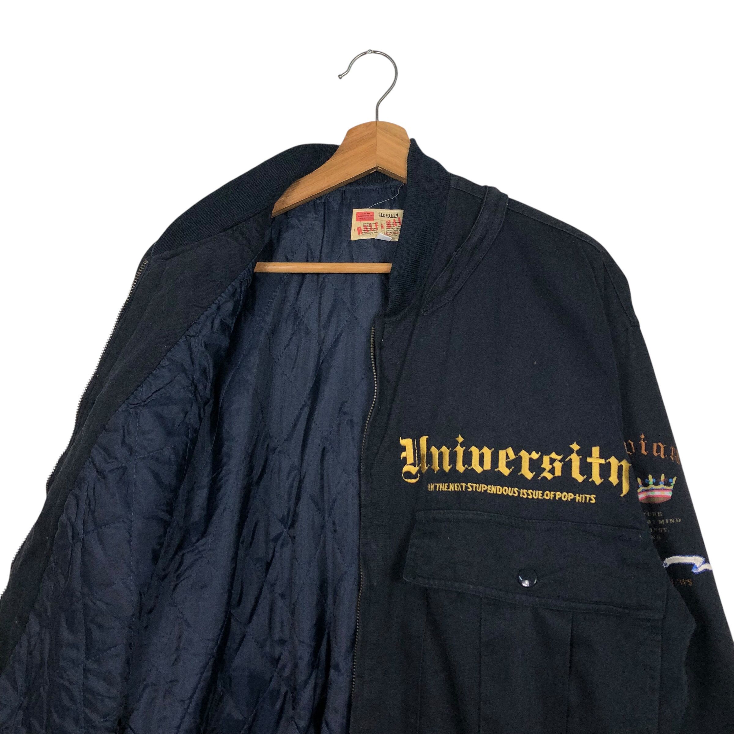 Japanese Brand 📌Vintage Wool Bomber Jacket University Embroidery Japan Size US M / EU 48-50 / 2 - 15 Thumbnail