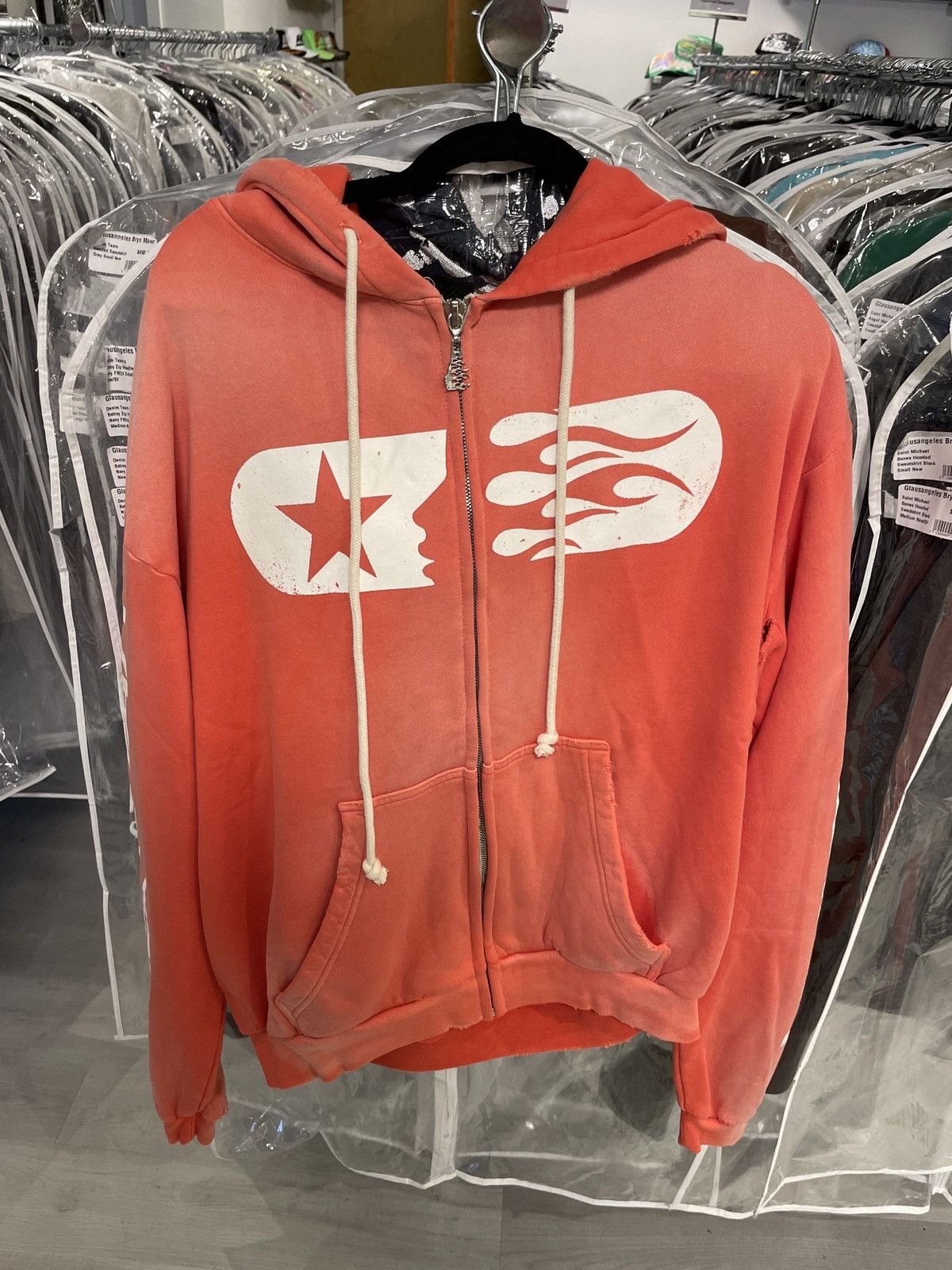 HELLSTAR Hellstar Studios FW24 Zip Up Hoodie Red M | Grailed