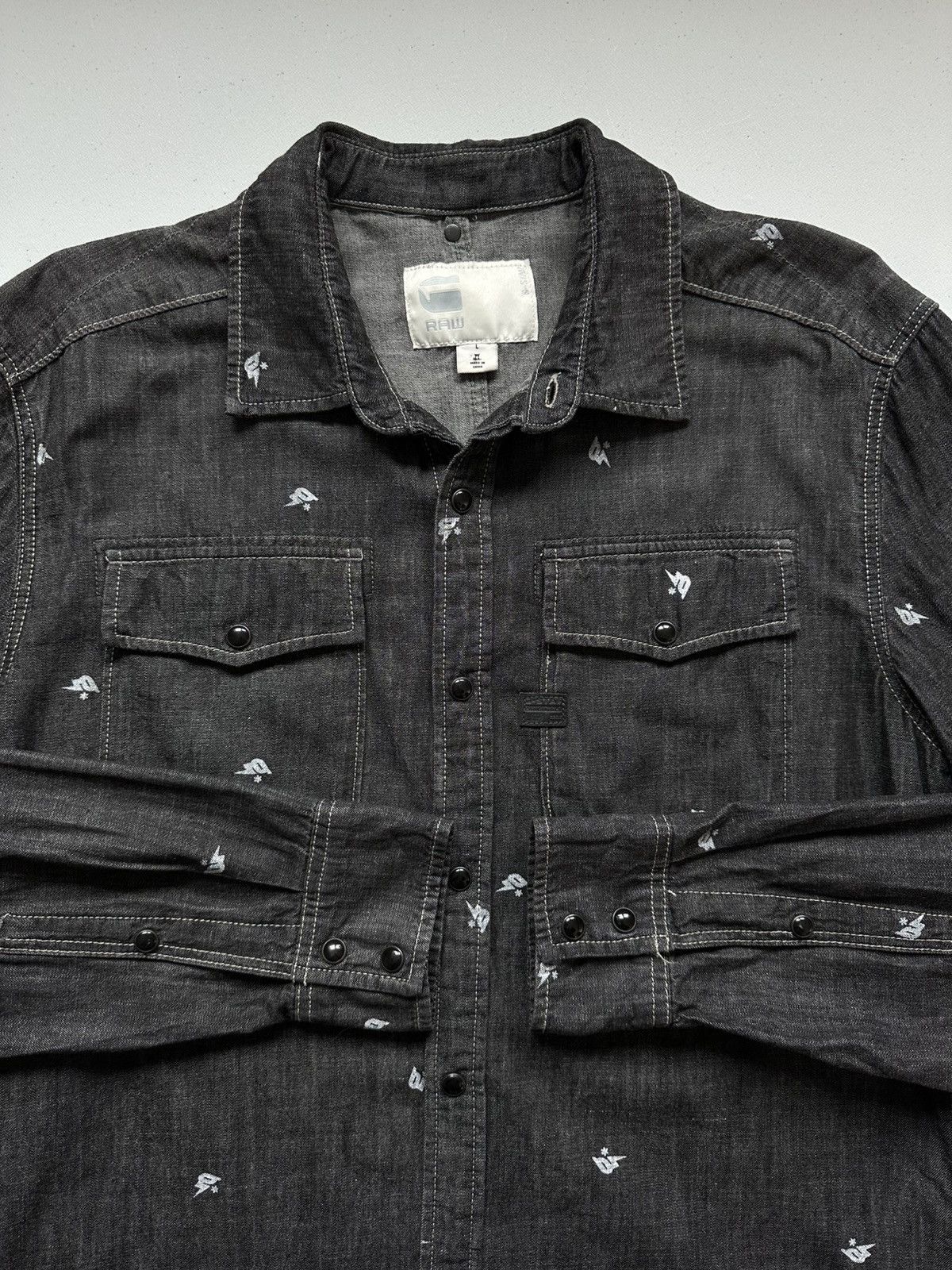 G-Star G Star Raw Landoh Denim Snap Shirt Size US L / EU 52-54 / 3 - 7 Thumbnail