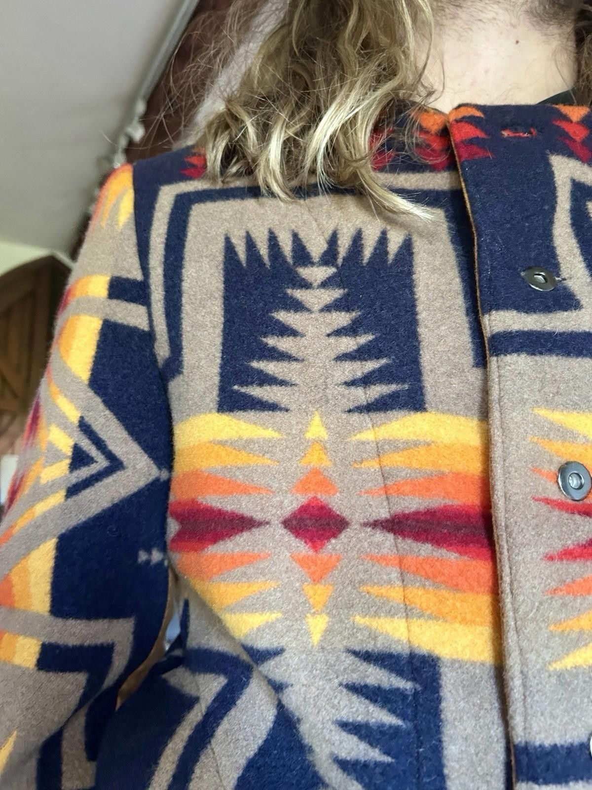 Pendleton Pendleton Tree Line Wool Blanket Coat Southwest Print Men L Size L / US 10 / IT 46 - 6 Thumbnail