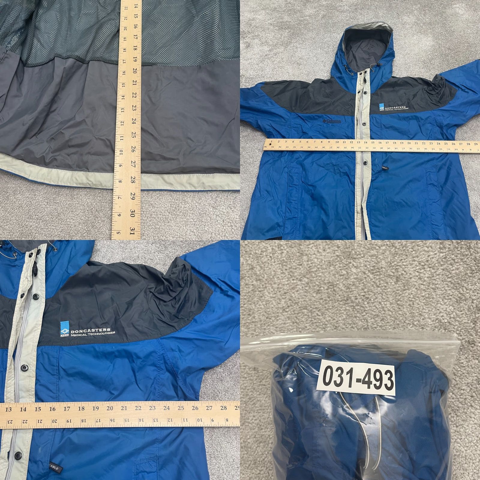 Vintage Columbia Omni Tech Water Light II Windbreaker Jacket Men XL Blue Hoodie Packable Size US XL / EU 56 / 4 - 10 Thumbnail