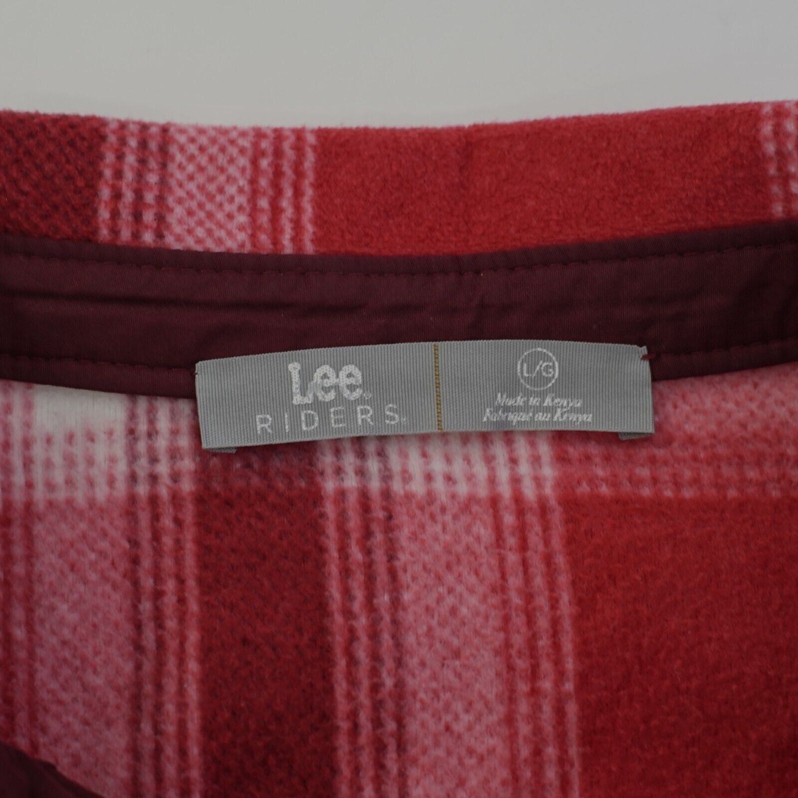 Lee Lee Riders Red Plaid Large Flannel Collared Button Front Shi Size L / US 10 / IT 46 - 8 Thumbnail