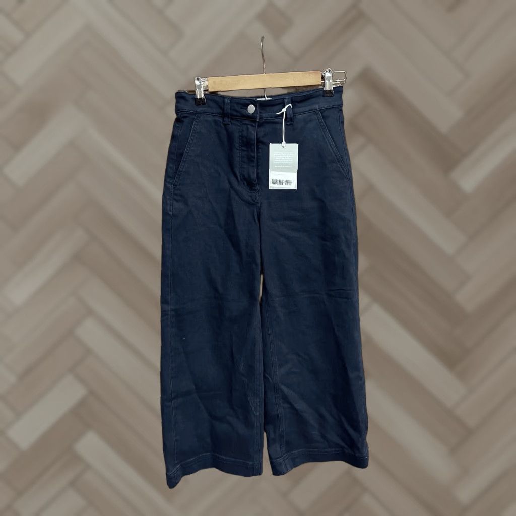 Everlane VINTAGE Everlane Pants Wide-Leg Cropped Denim Blue 2 Womens Regular NWT Fall Spring Summer Winter Size 26" / US 2 / IT 38 - 1 Thumbnail