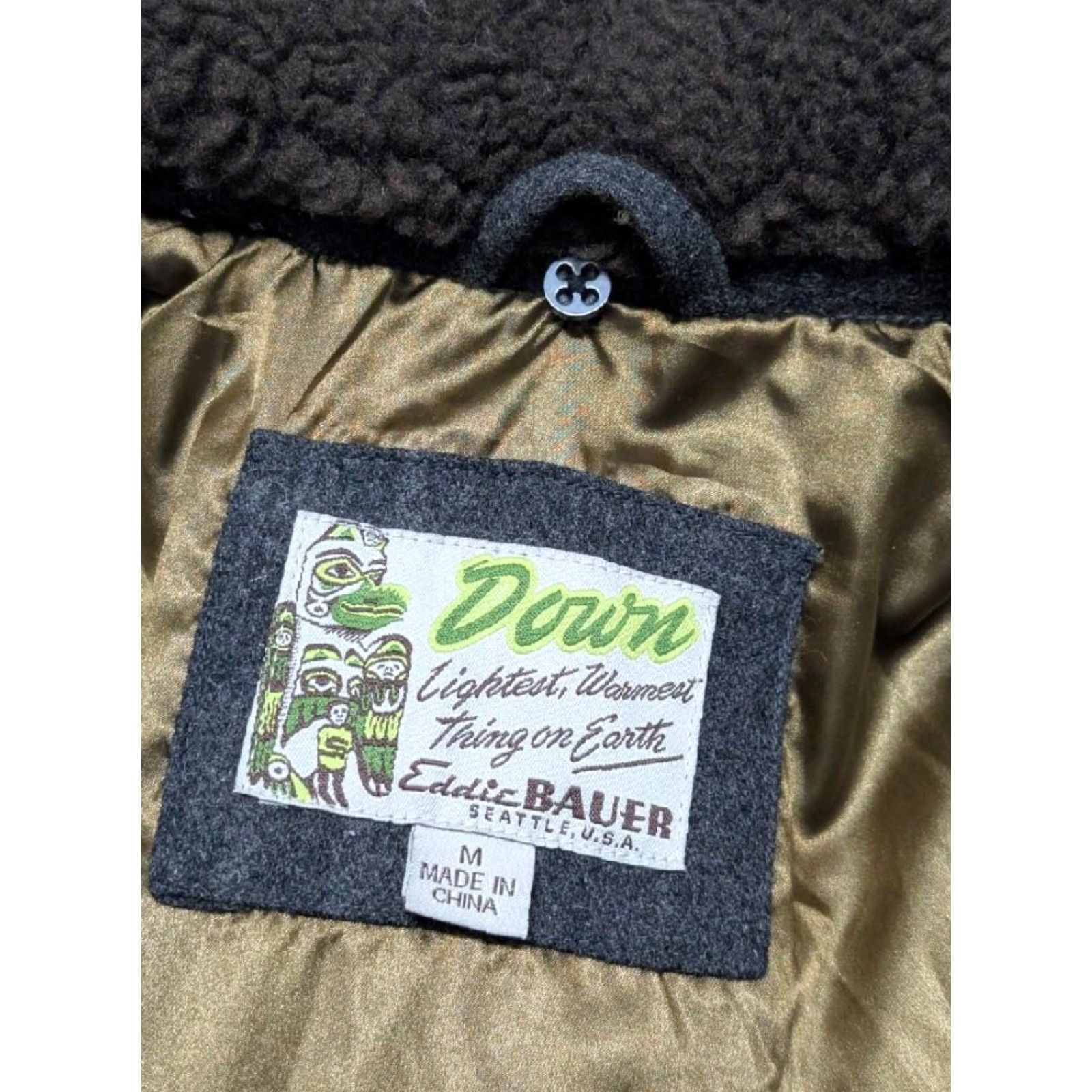 Eddie Bauer VINTAGE Eddie Bauer Coat Men M Gray Wool Goose Down EB550 Yukon Windowpane Pattern Modern Slim Fit Size US M / EU 48-50 / 2 - 5 Thumbnail