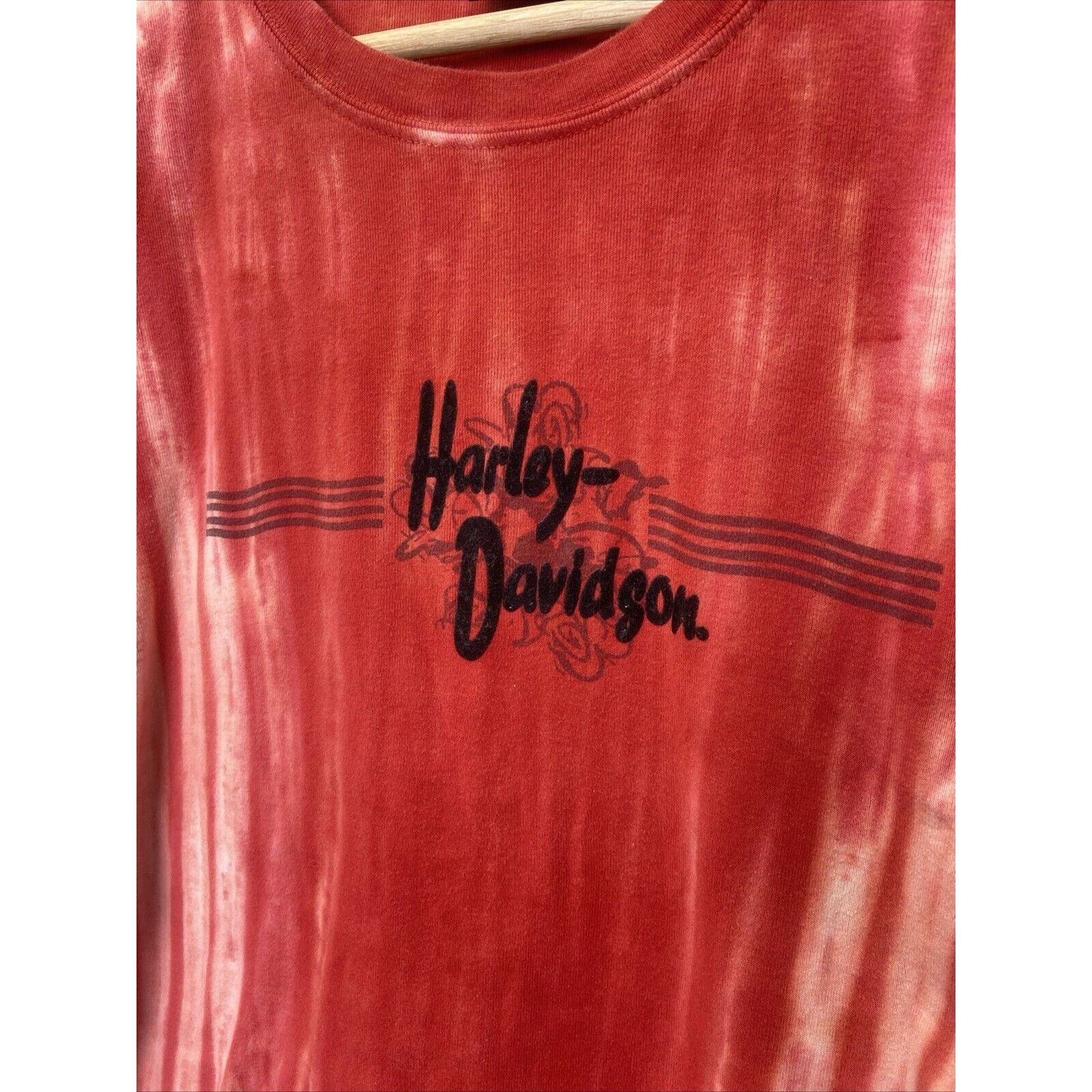 Harley Davidson Harley Davidson Women’s Red Tye-Dye Felt T-Shirt Size L Size L / US 10 / IT 46 - 2 Thumbnail