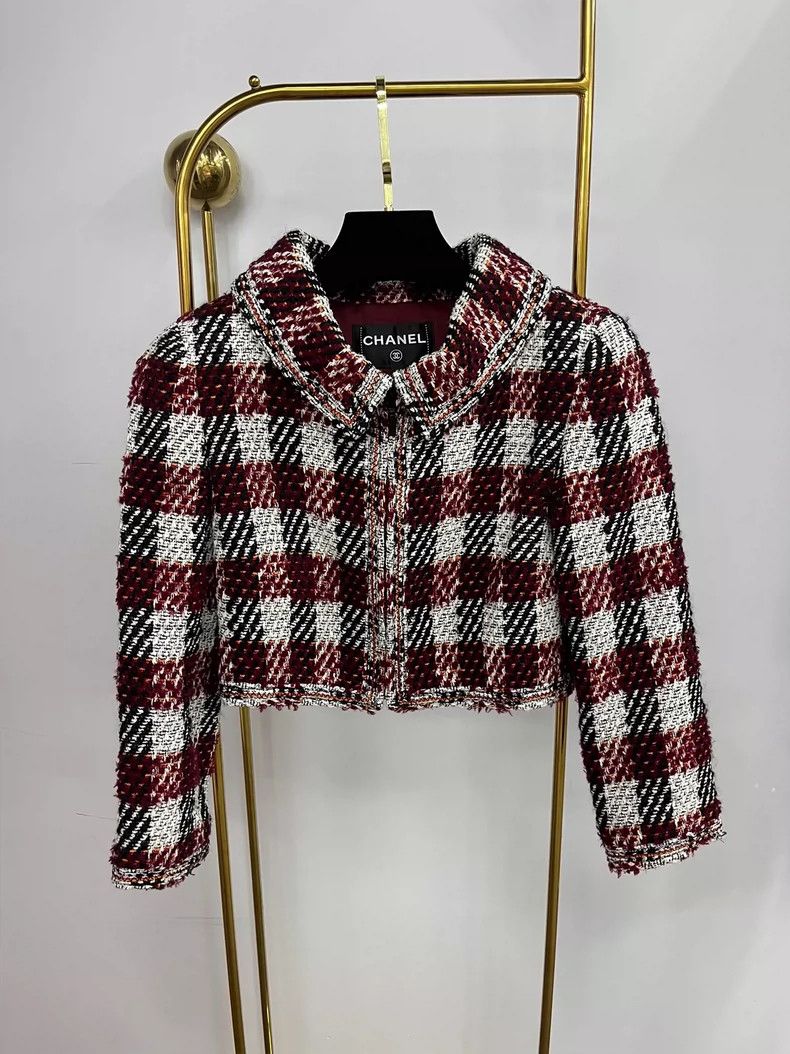 Chanel Chanel Checkered Collar Short Jacket - dmc Size US S / EU 44-46 / 1 - 1 Thumbnail