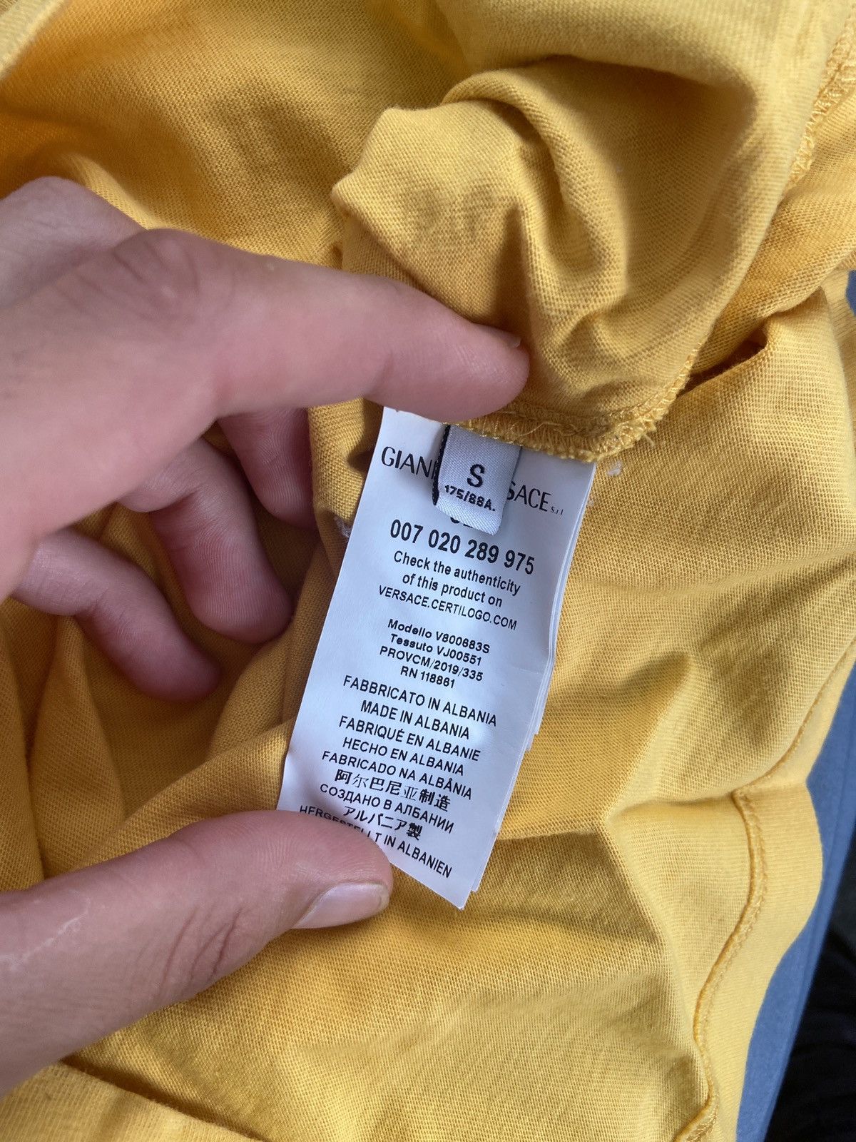 Versace Versace Collection Yellow T shirt Size US S / EU 44-46 / 1 - 2 Thumbnail