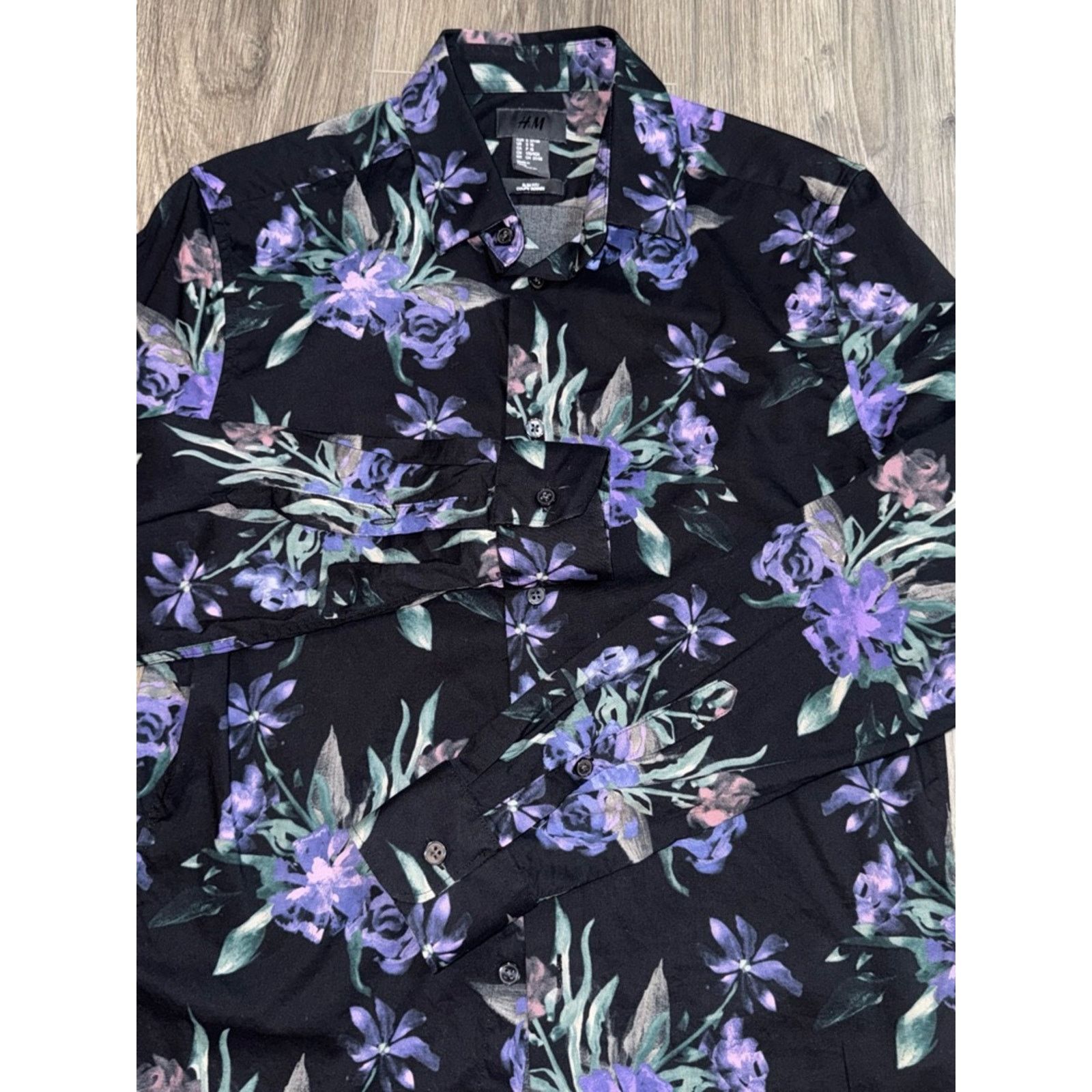 H&M H&M Men’s Slim Fit Floral Button Down Cotton Shirt Sz Small Size US S / EU 44-46 / 1 - 2 Thumbnail
