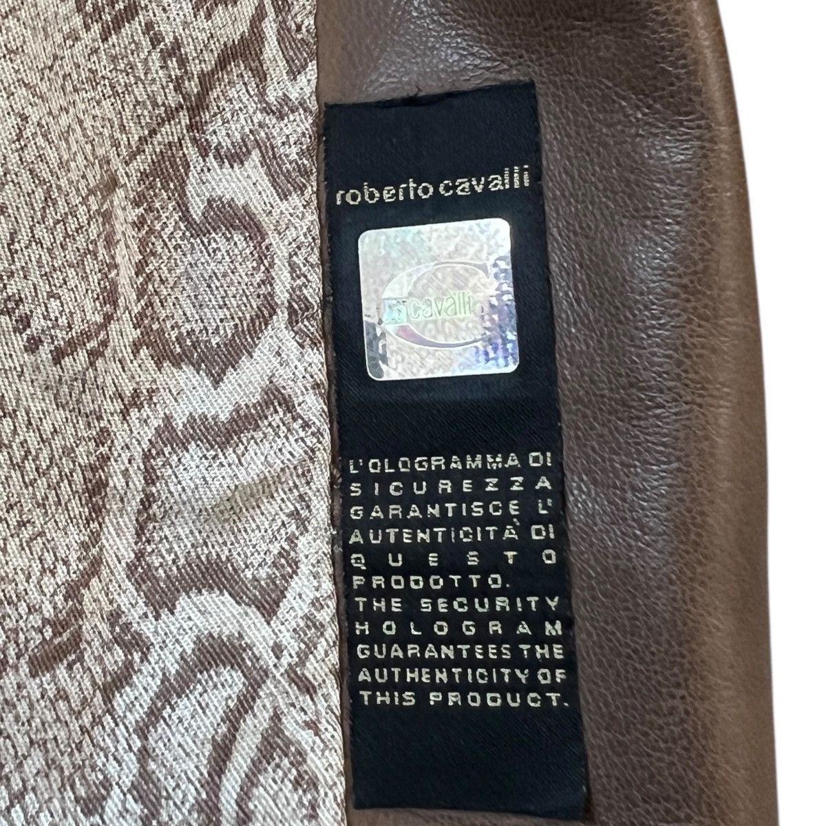 Just Cavalli Just Cavalli Asymmetric Pocket Distressed Leather Jacket Size US L / EU 52-54 / 3 - 8 Thumbnail