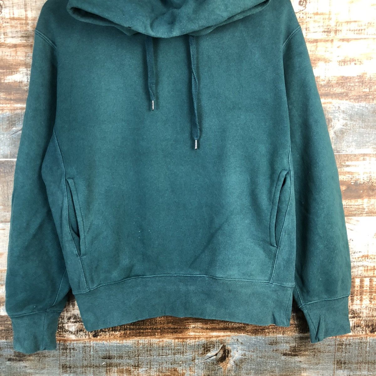 Japanese Brand Uniqlo japan vintage plain Green Hoodie sweatshirt #A2308 Size US S / EU 44-46 / 1 - 6 Thumbnail