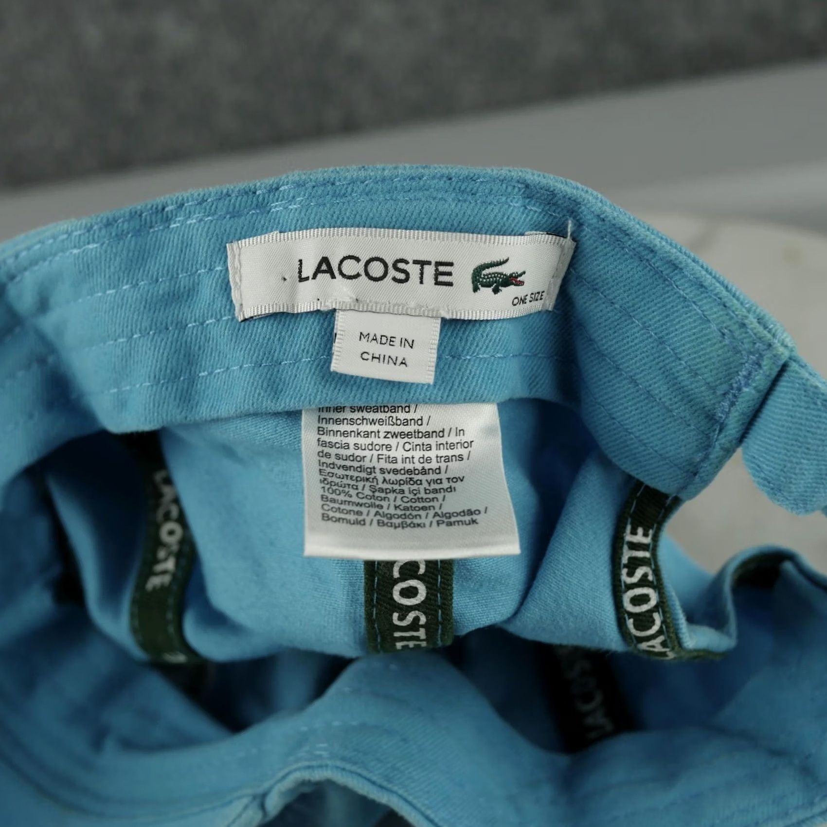 Lacoste Lacoste Hat Cap Strap Back Mens One Size Blue Baseball Big Crocodile Logo Flaw Size ONE SIZE - 7 Thumbnail